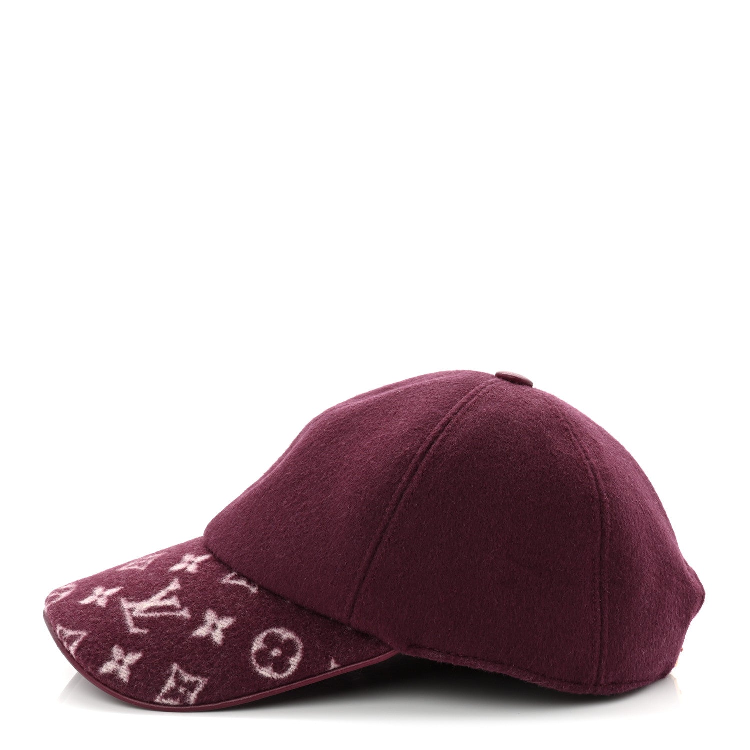 Wool Silk Monogram Endless Cap L Bordeaux