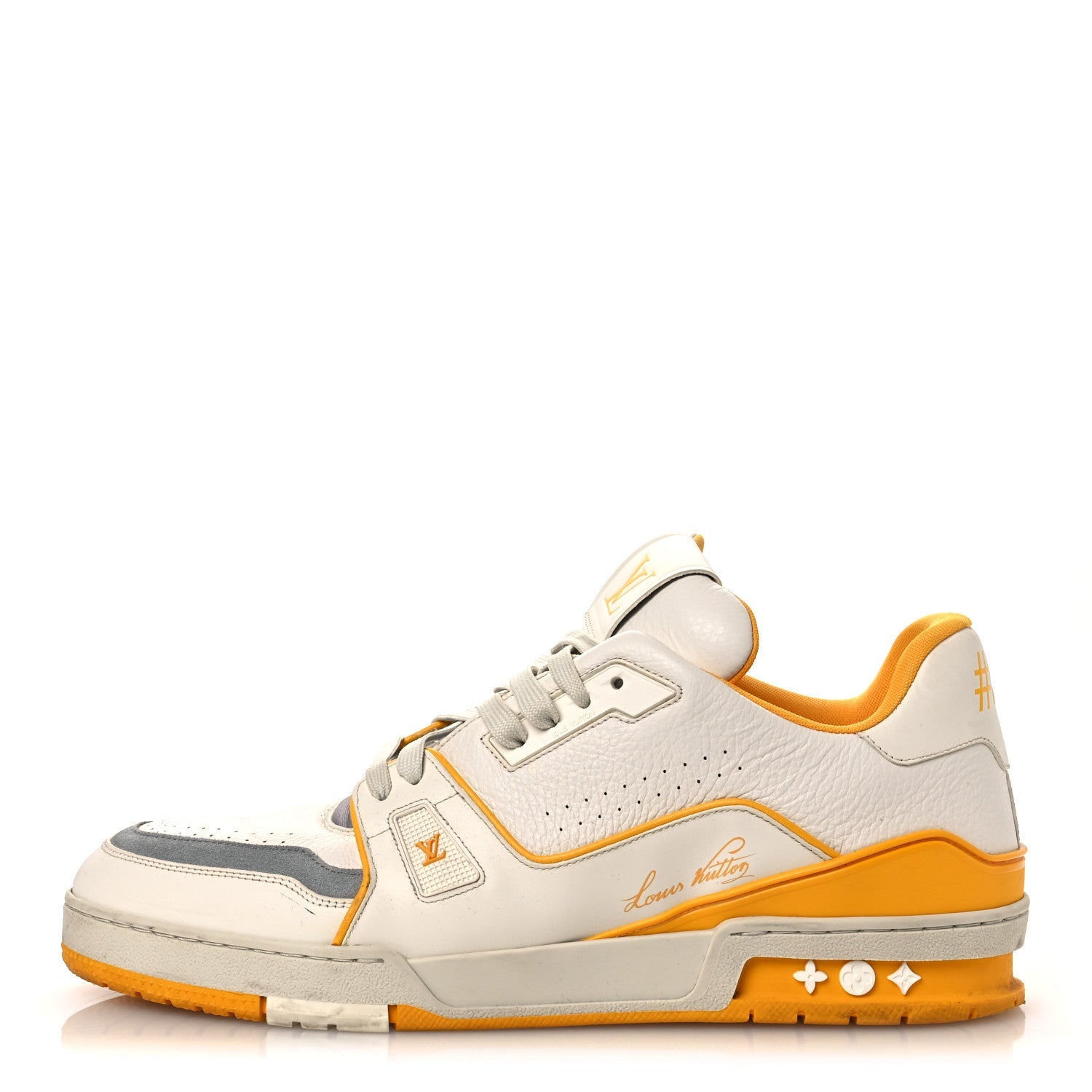 Calfskin LV Trainer Sneakers 11 Yellow
