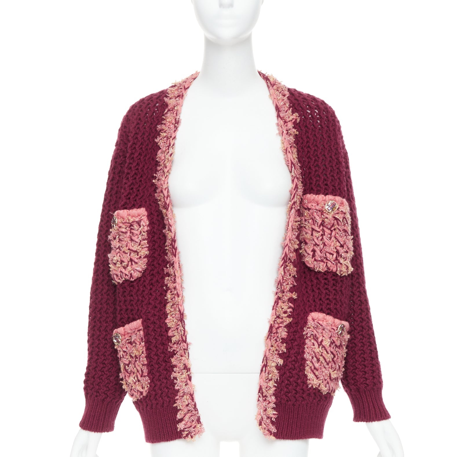 Women's Chanel Runway cashmere tweed 4 pockets cardigan