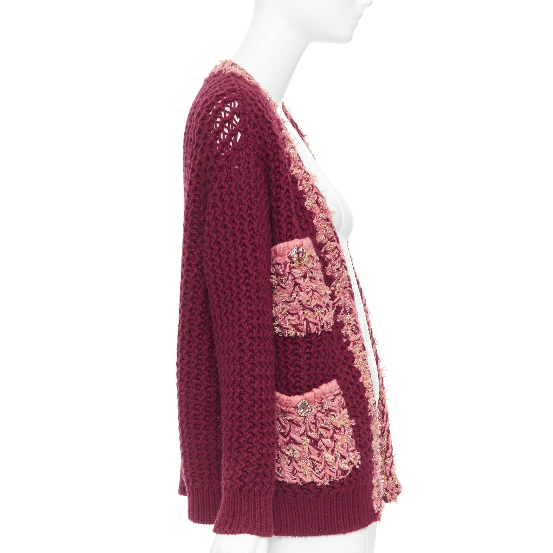 Women's Chanel Runway cashmere tweed 4 pockets cardigan