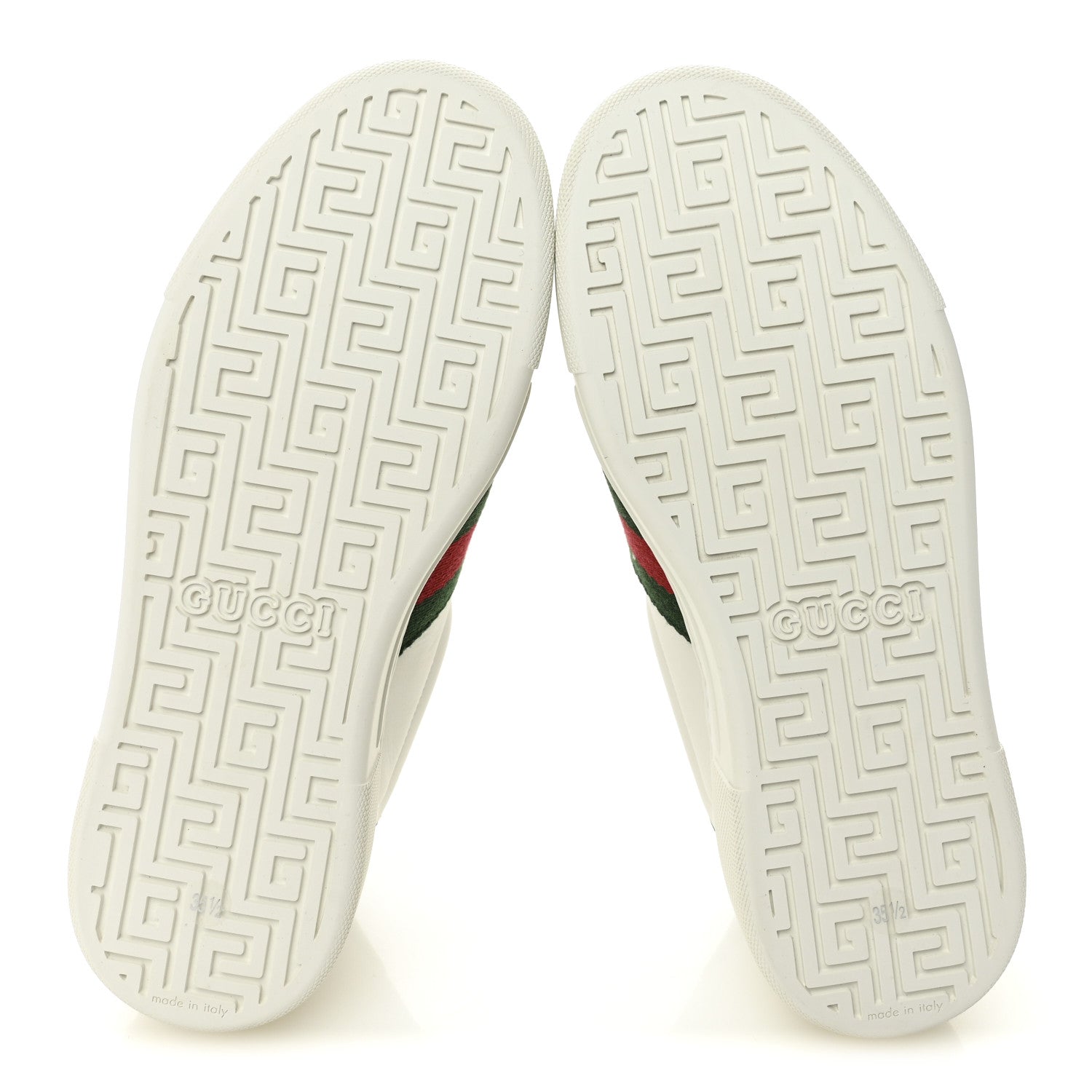 Ultralight Plume Calfskin Web Womens Ace Platform Sneakers 35.5 White