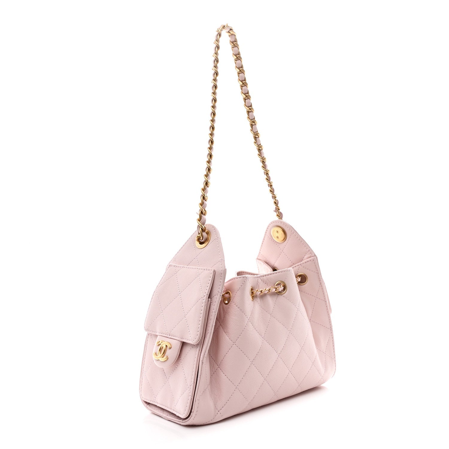 Caviar Quilted Mini Chanel 25 Handbag Light Pink
