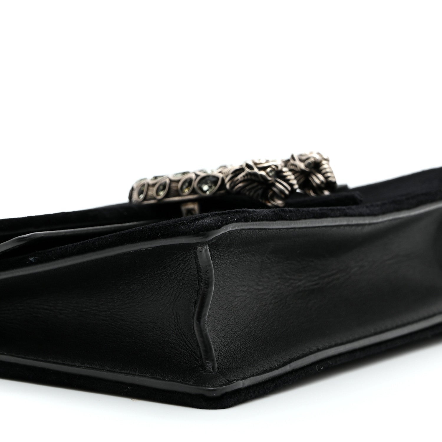 Suede Super Mini Dionysus Shoulder Bag Black