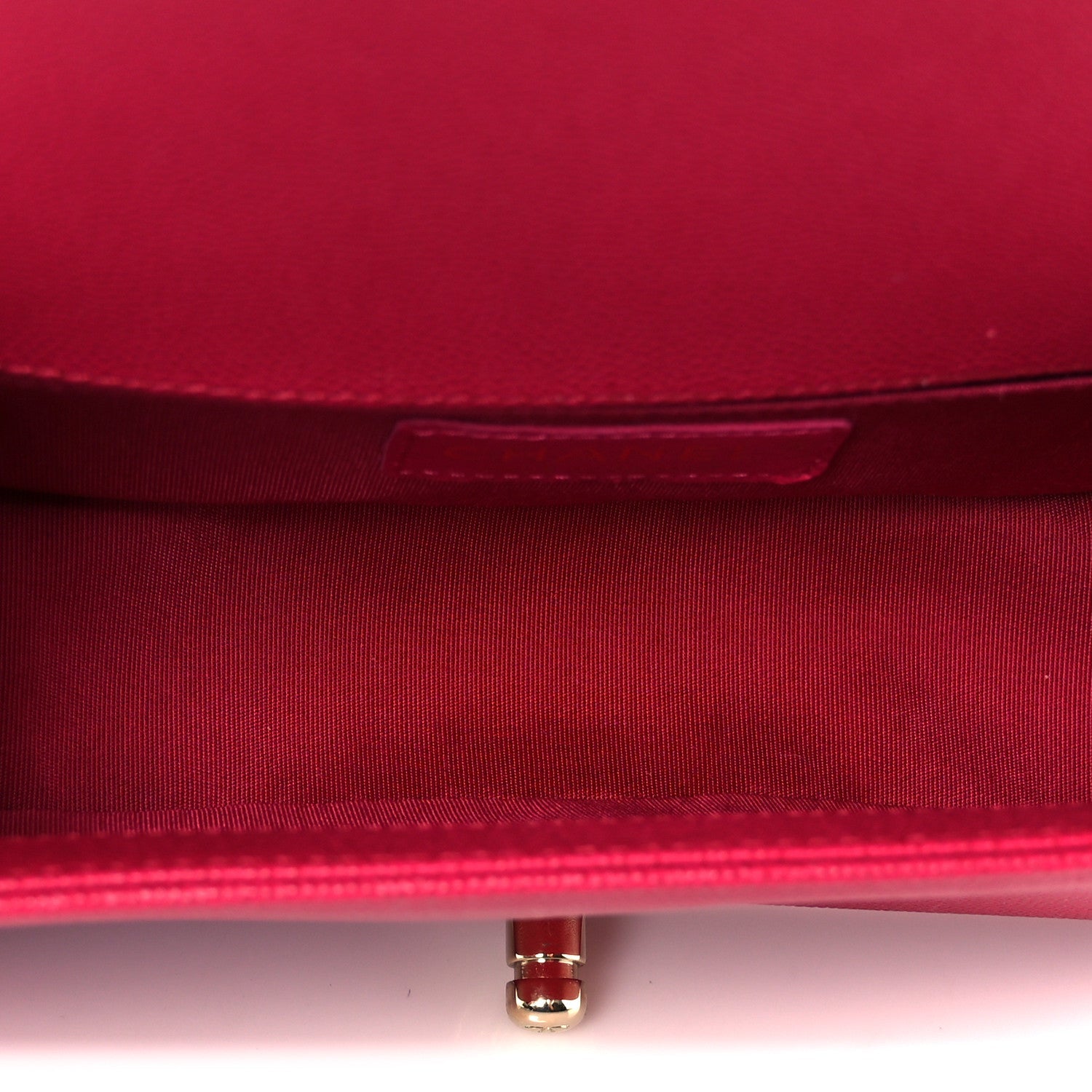 Caviar Quilted Small Boy Flap Dark Pink