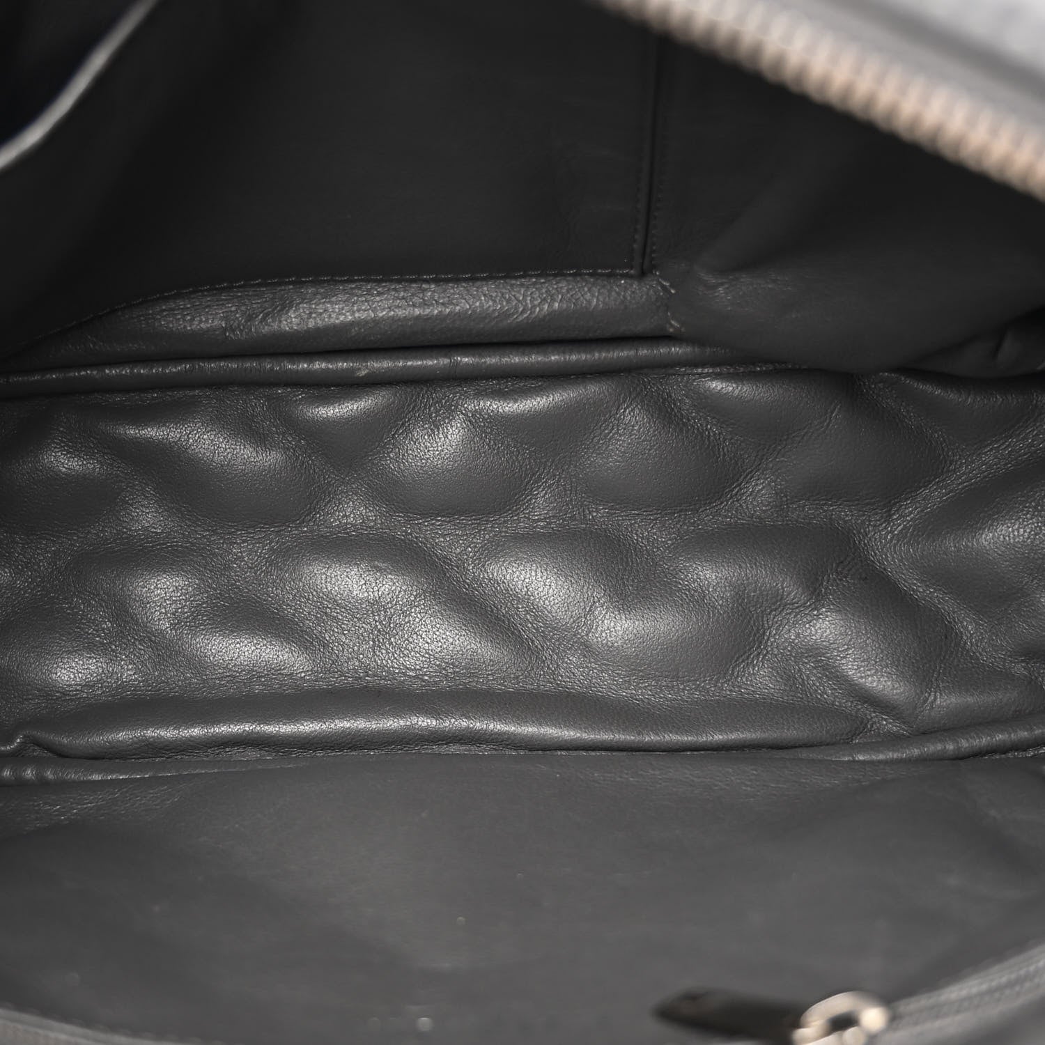 Aged Calfskin Quilted Medium Reissue Camera Case Grey