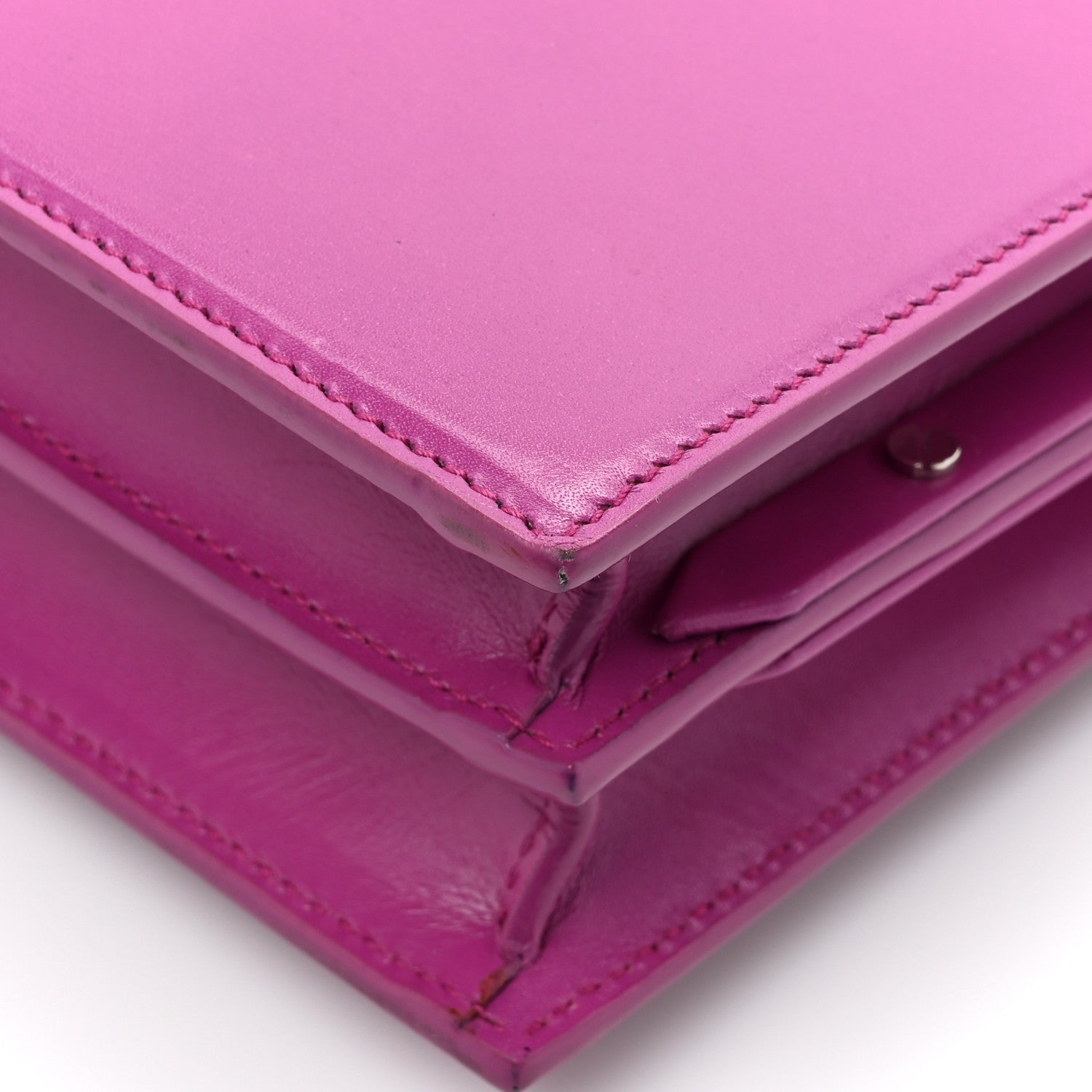 Smooth Calfskin Monogram Cassandra Clasp Bag Electric Fuchsia