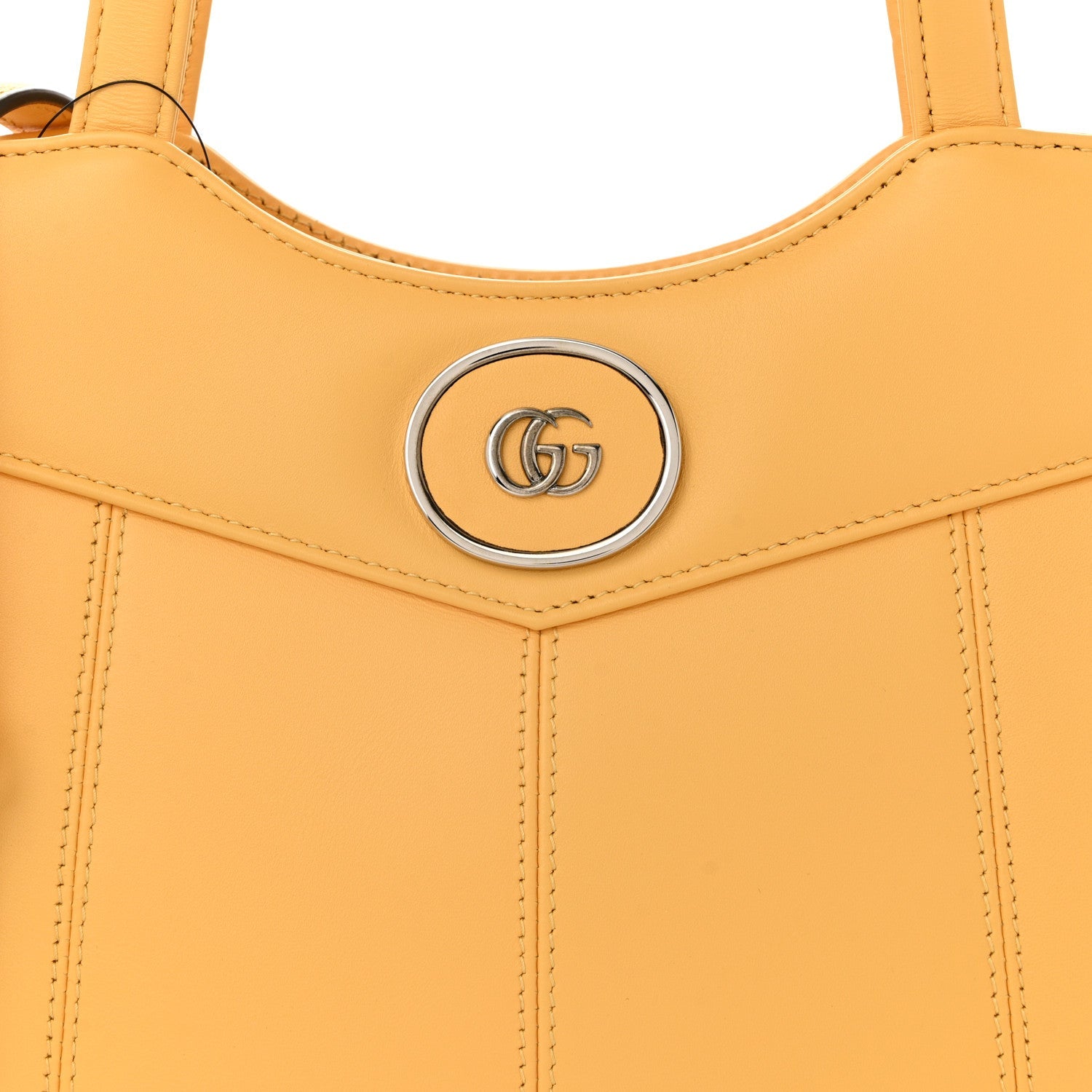 Senna Calfskin Petite GG Small Tote Bag Sunny Yellow