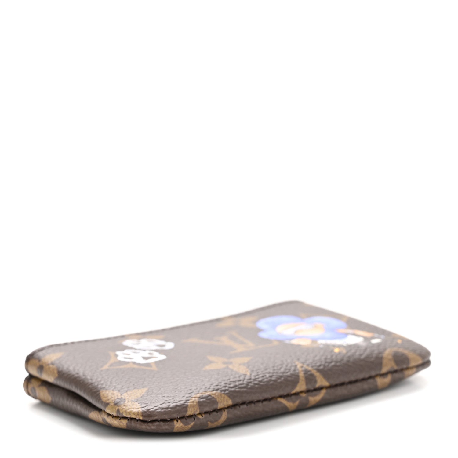 Monogram 2025 Christmas Animation Vivienne Paw Print Key Pouch Blue Frost