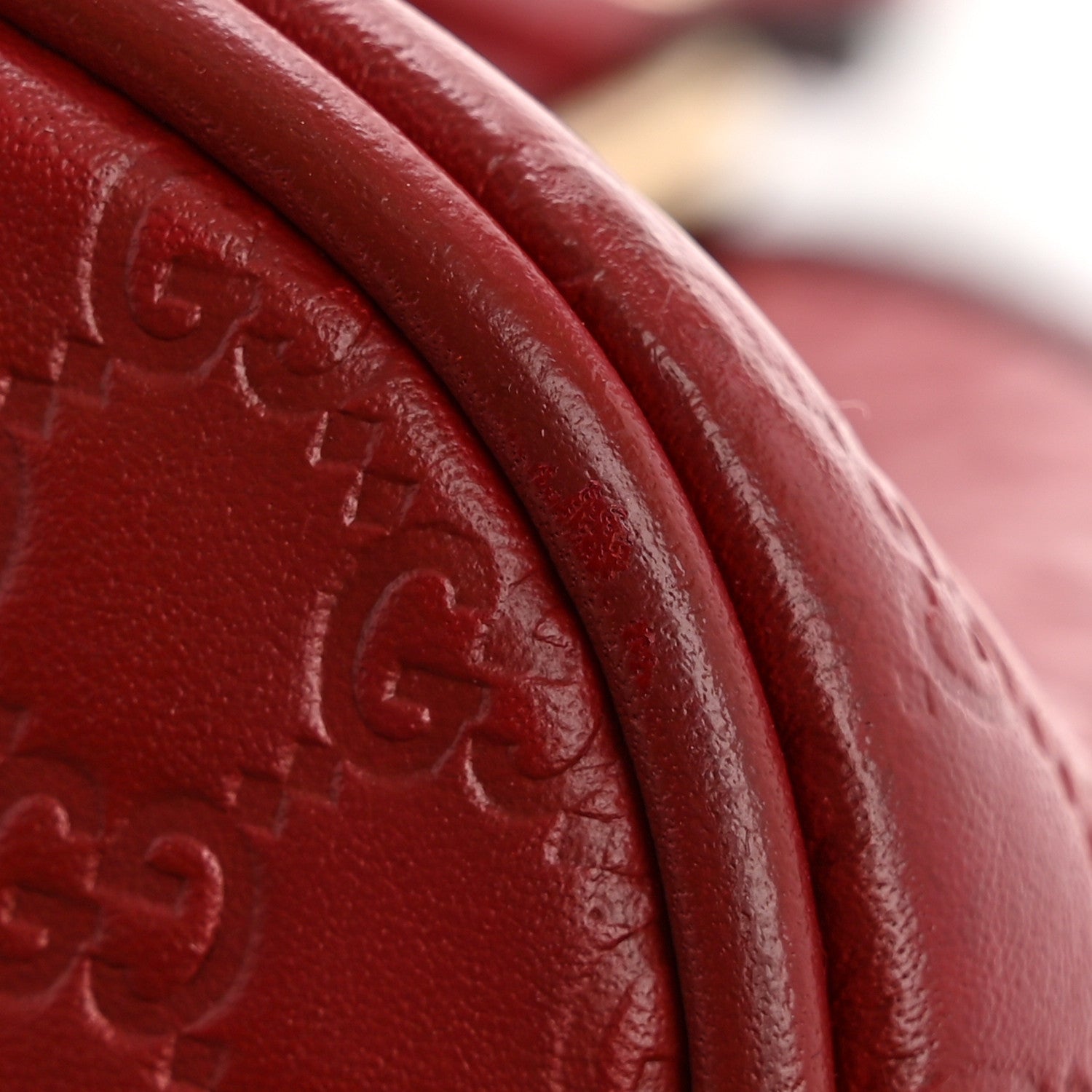 Soft Microguccissima Mini Dome Bag Red