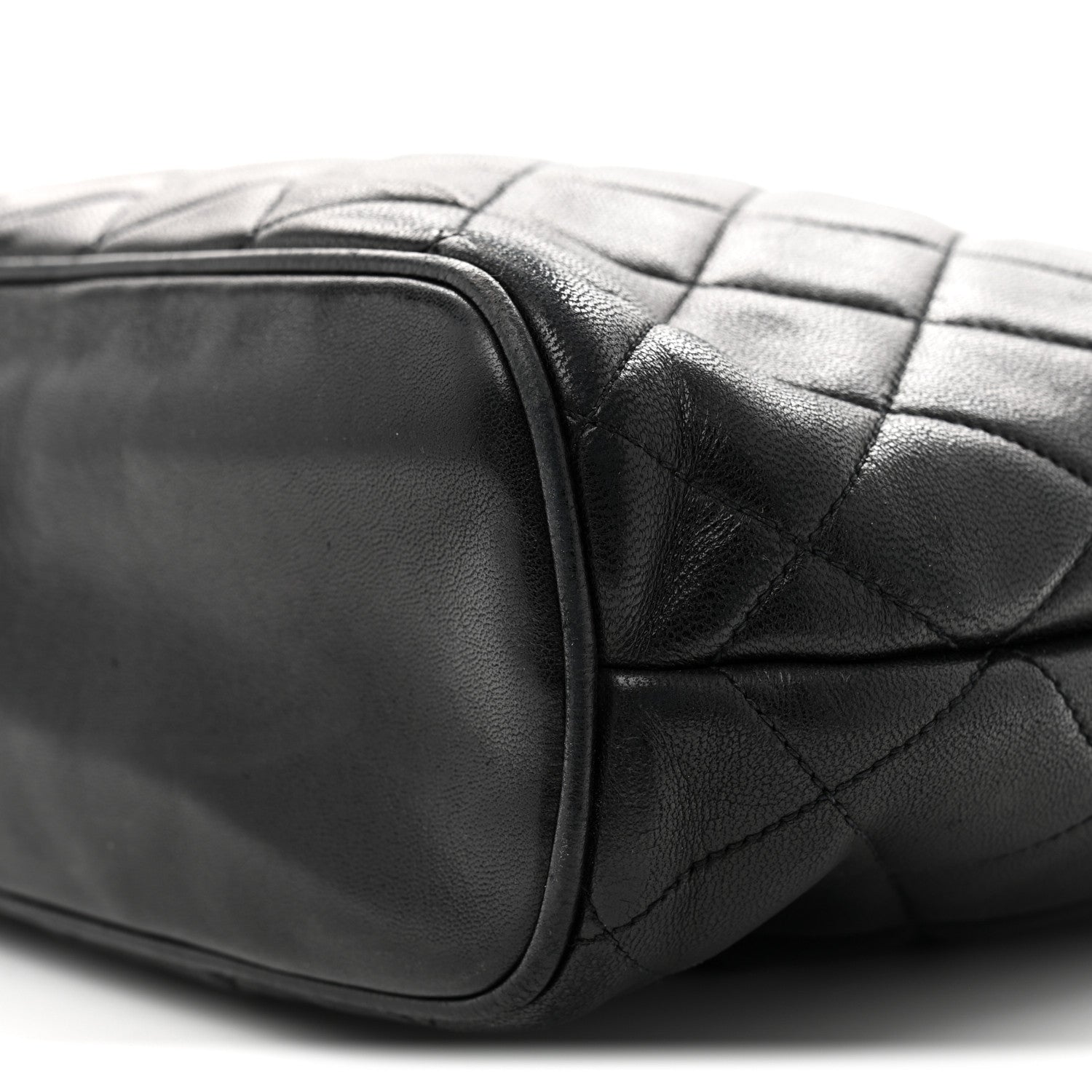 Lambskin Quilted Shoulder Bag Black
