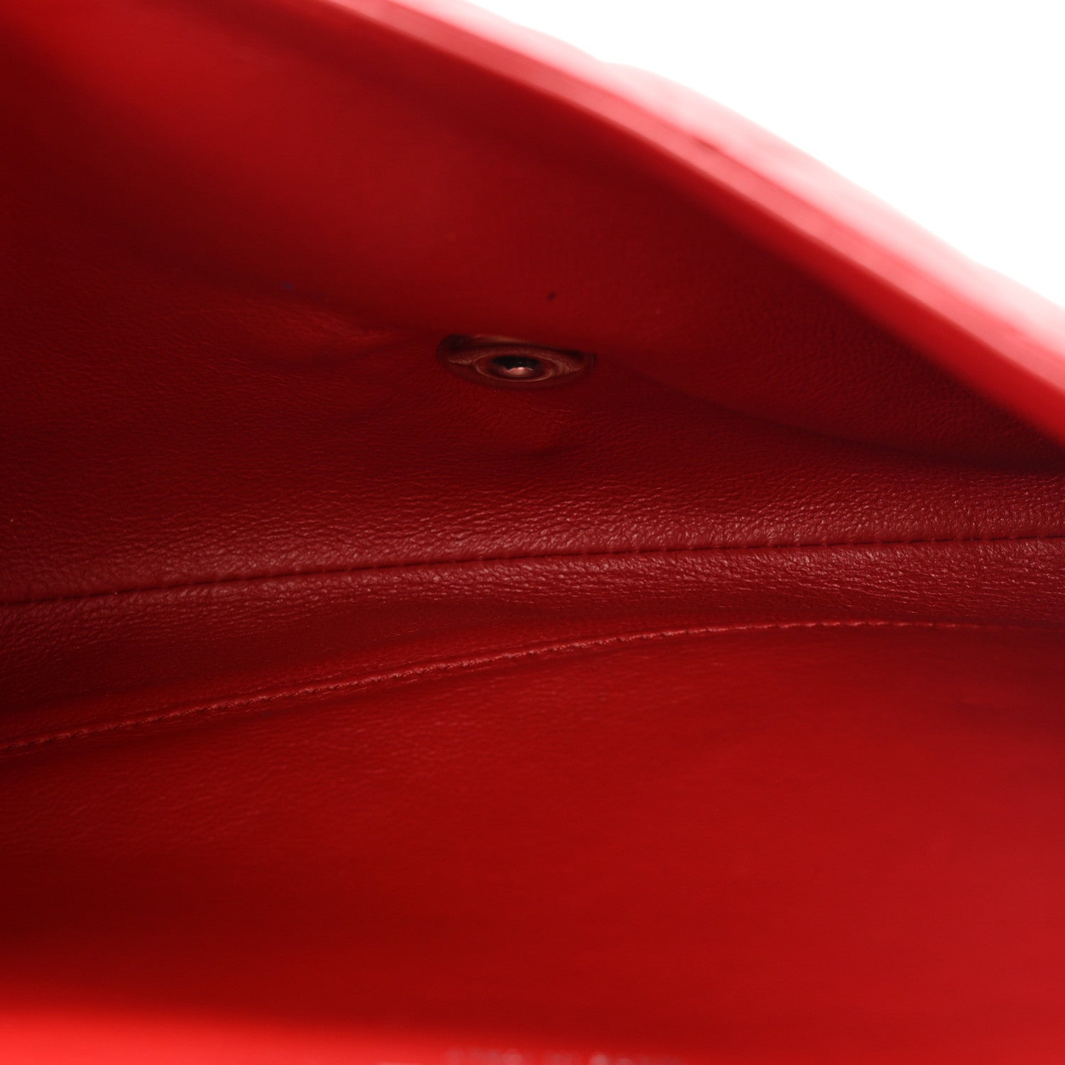 Lambskin Quilted Clutch With Chain Flap Red