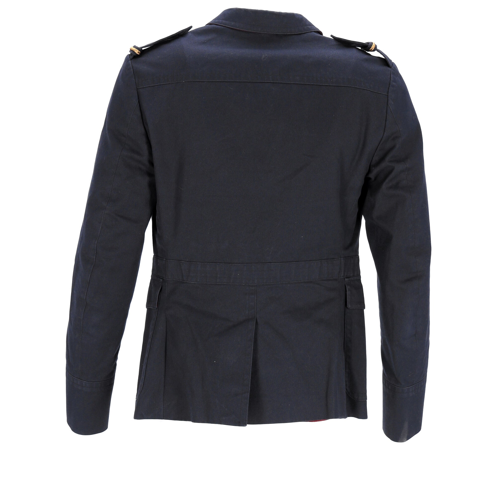 Men's Gucci Military field Blazer with Pockets in Navy Blue Cotton