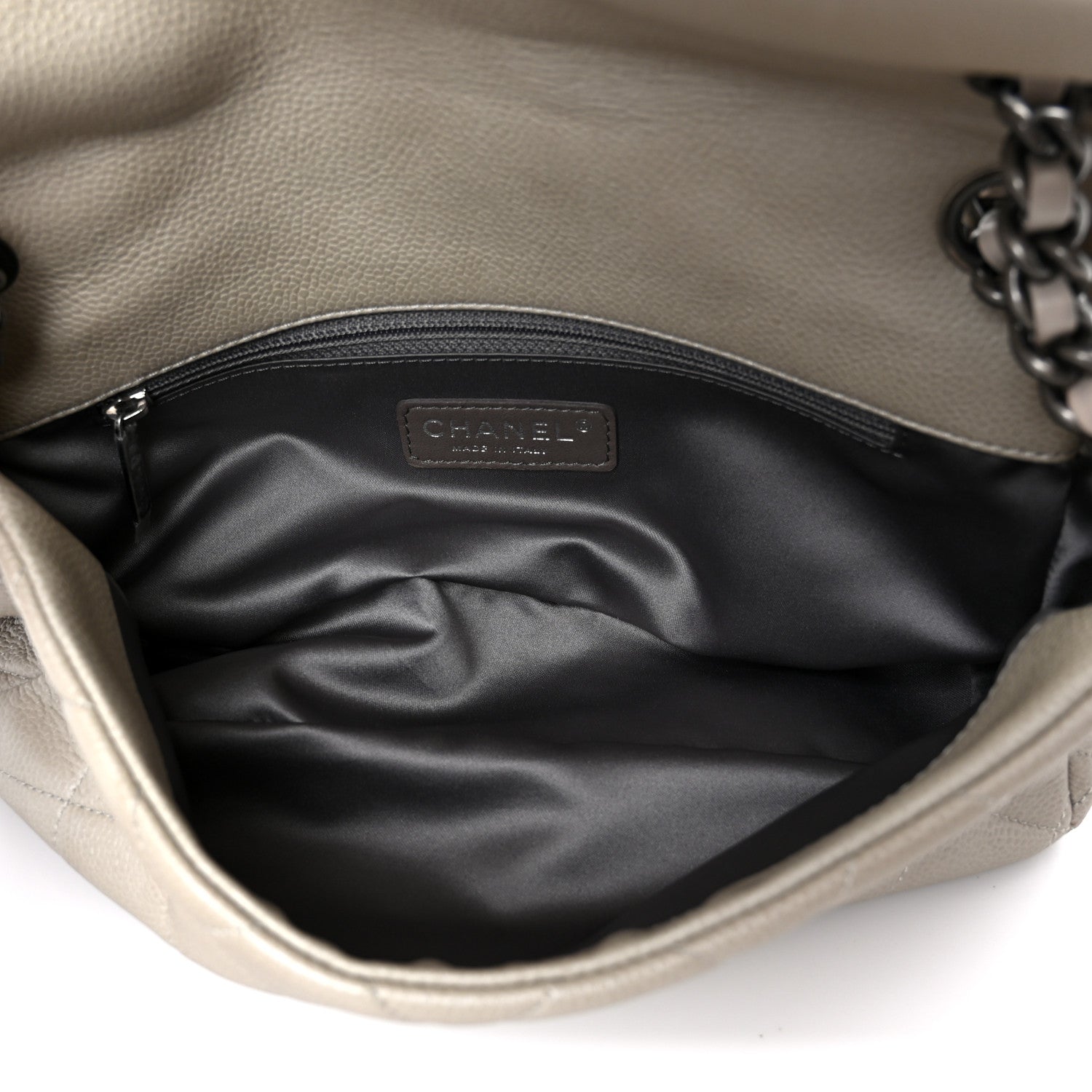 Caviar Quilted Coco Casual Flap Ivory