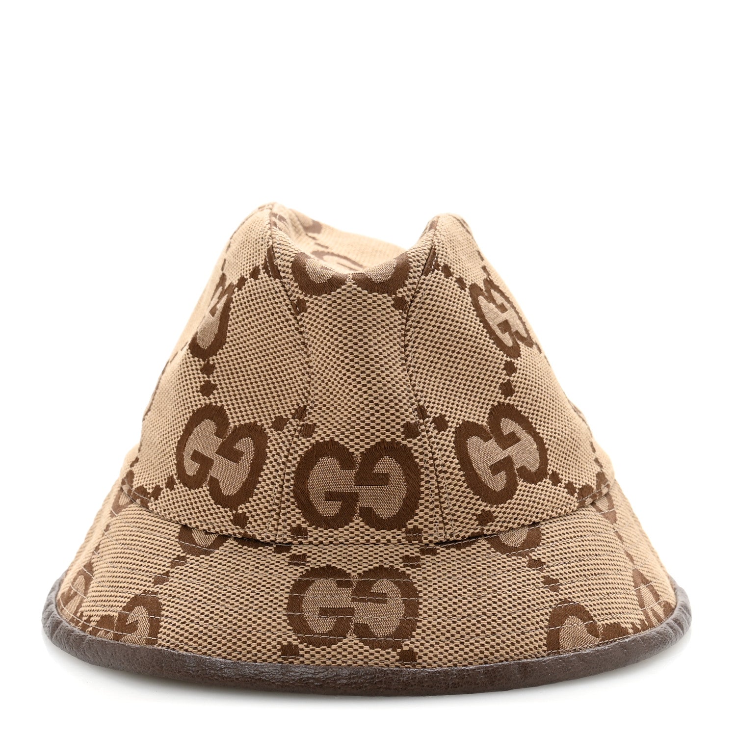 Monogram Jumbo GG Bucket Hat L Camel Ebony New Acero