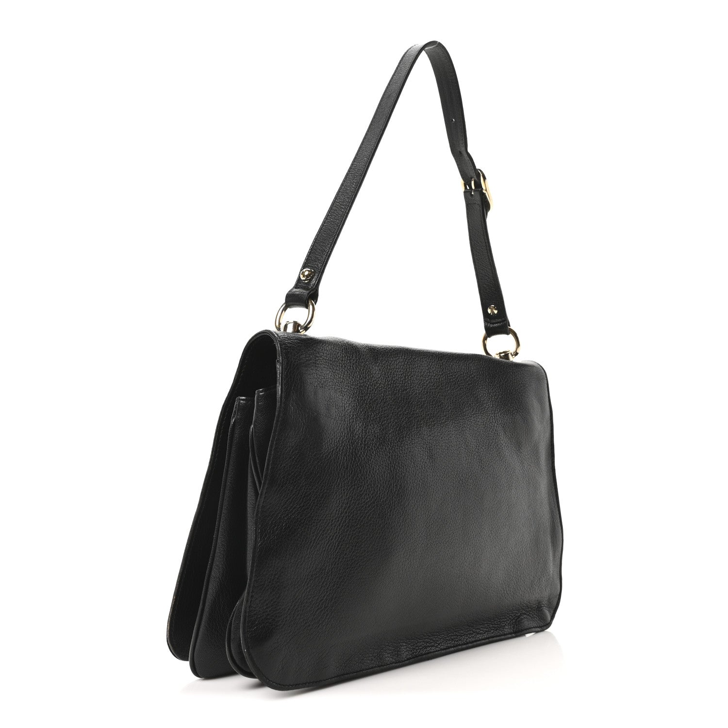 Calfskin Blondie Shoulder Flap Black