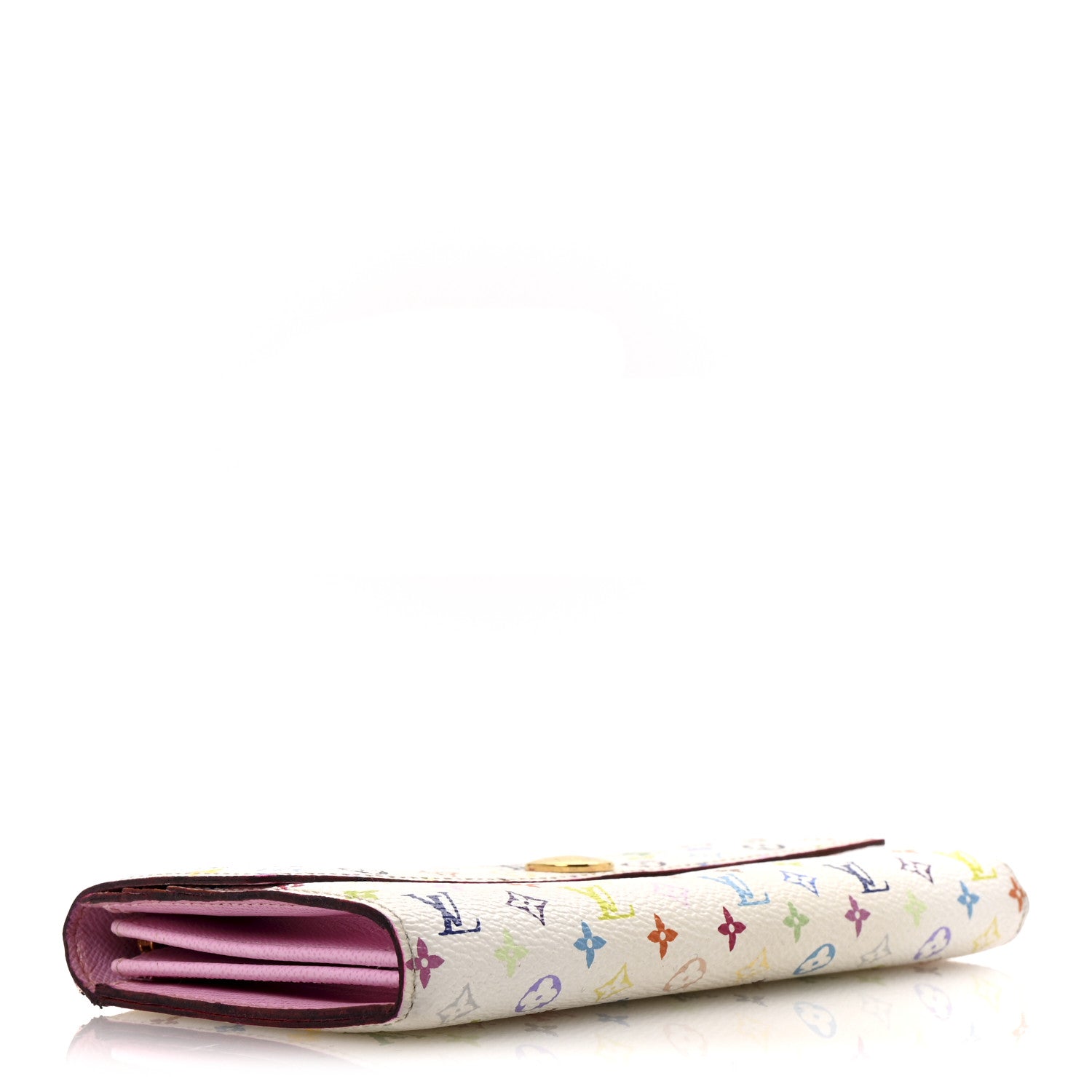 Monogram Multicolor Sarah Wallet White Litchi