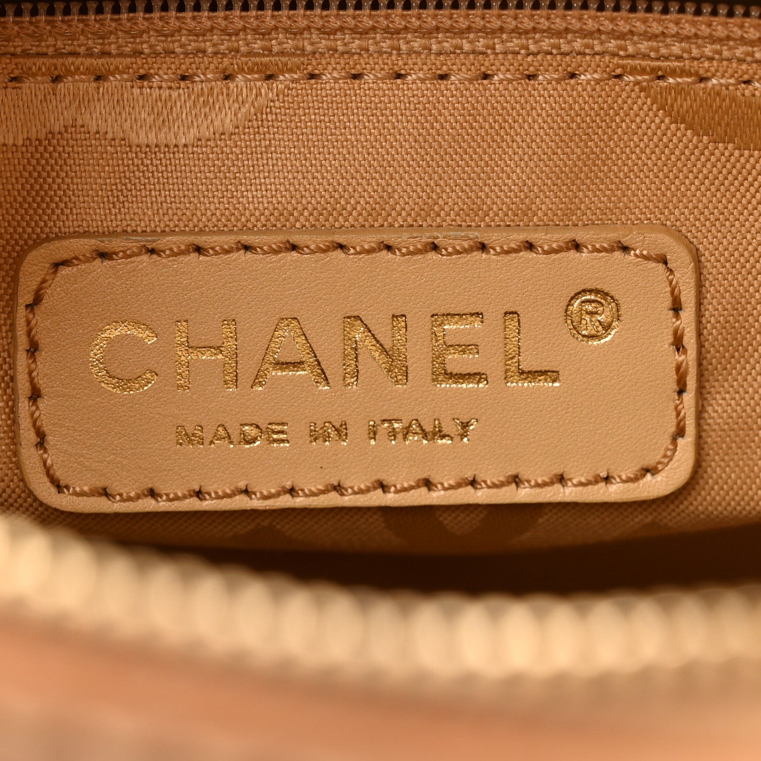Calfskin Contrast Stitch Surpique Bowler Beige