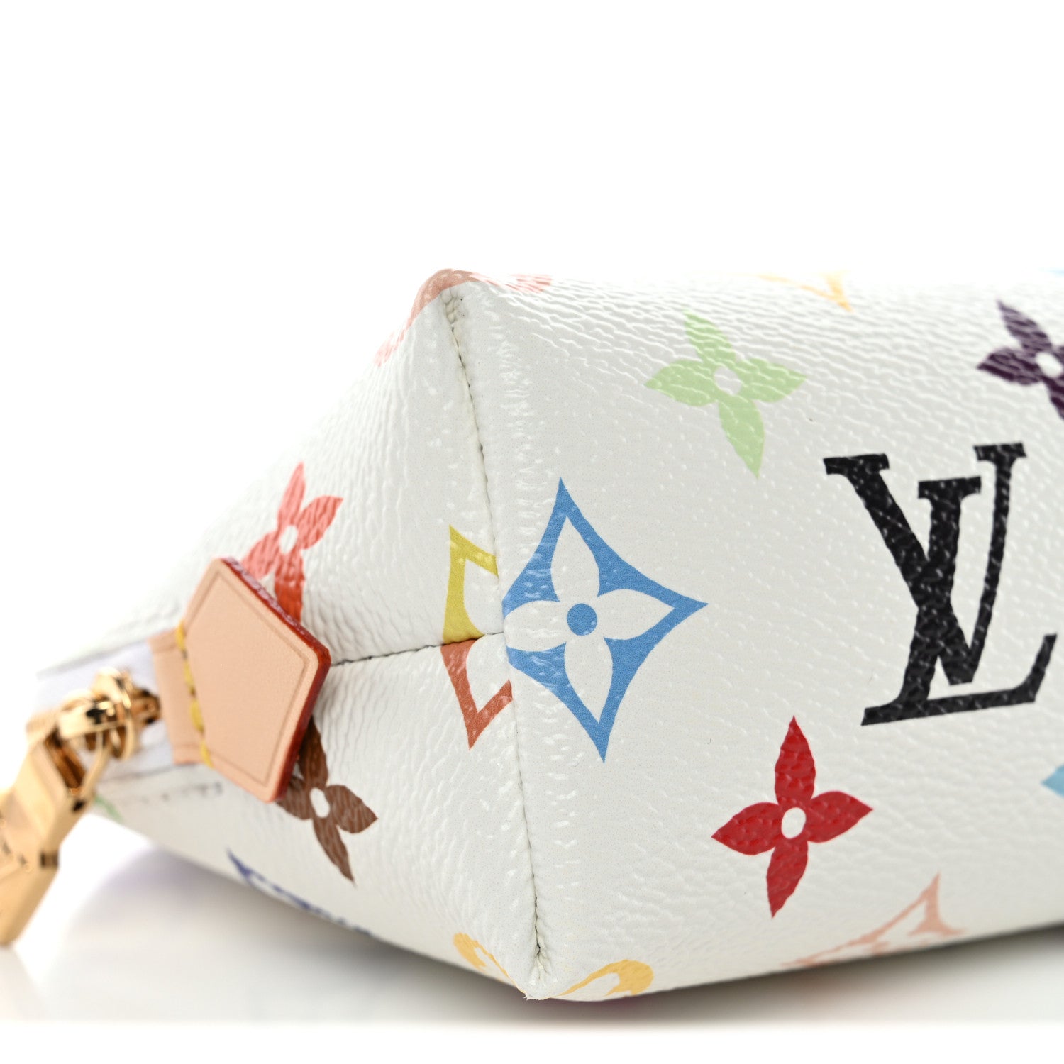 LV X TM Monogram Multicolor Cosmetic Pouch PM White