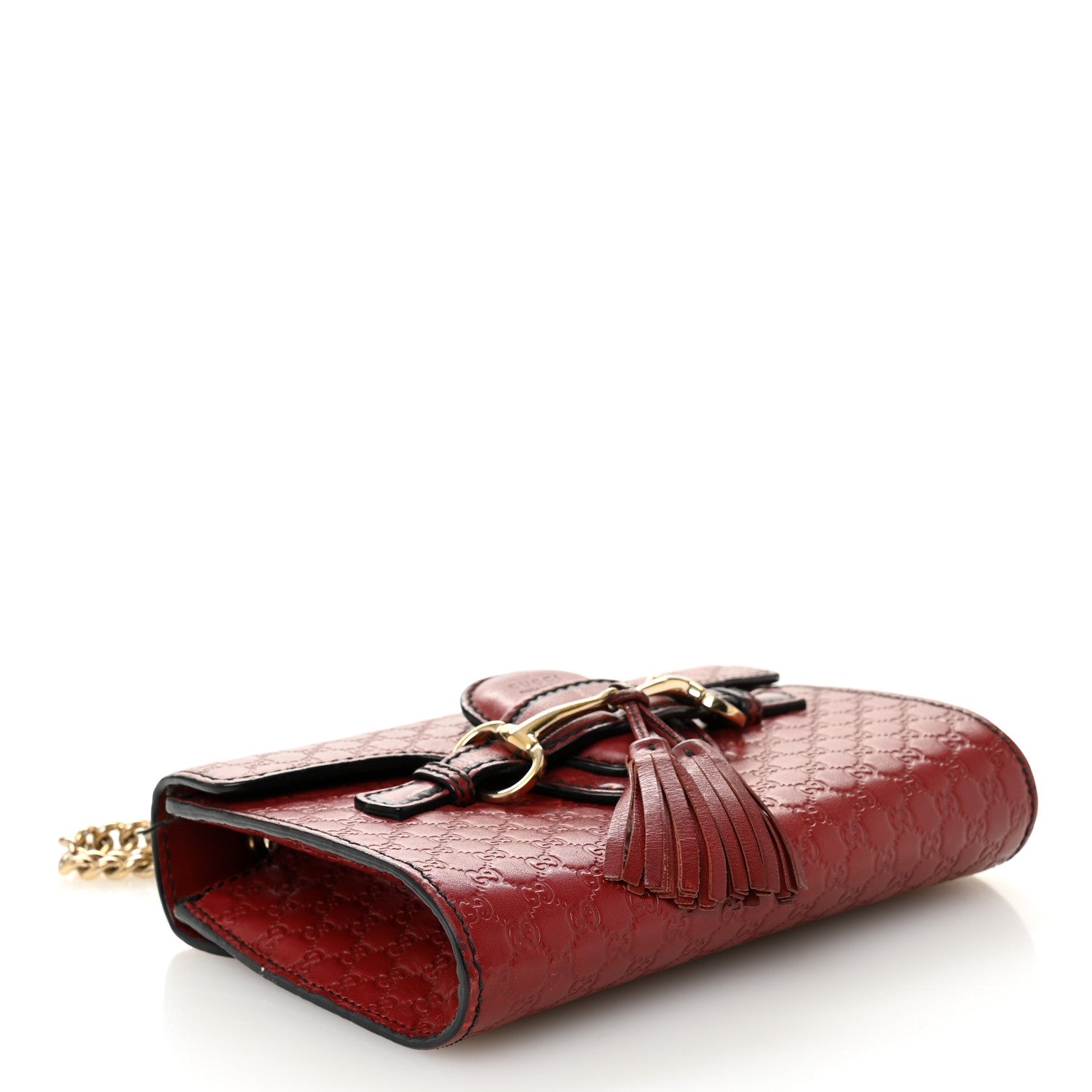 Soft Microguccissima Mini Emily Chain Shoulder Bag Rosso