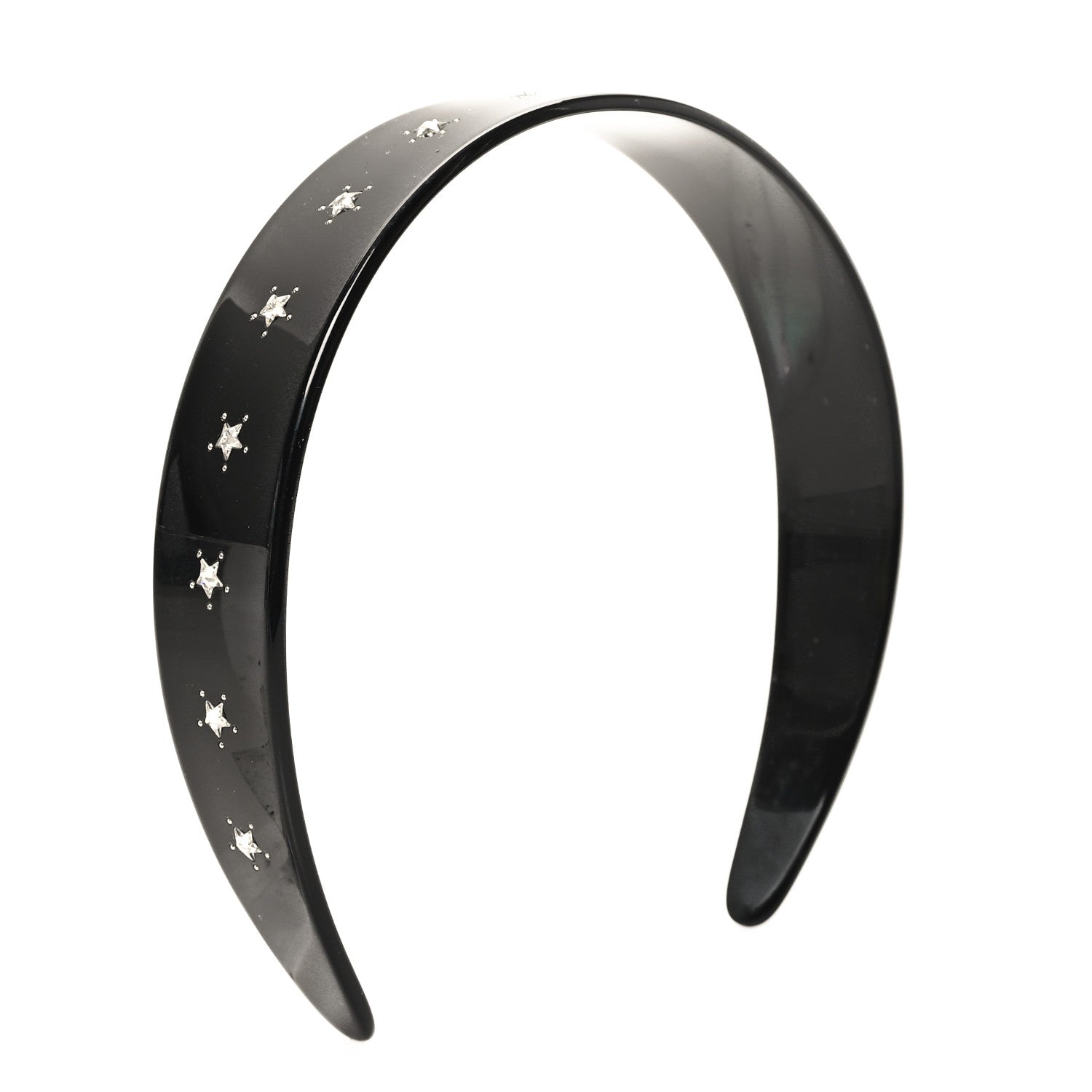 Resin Crystal Interlocking G Headband Black