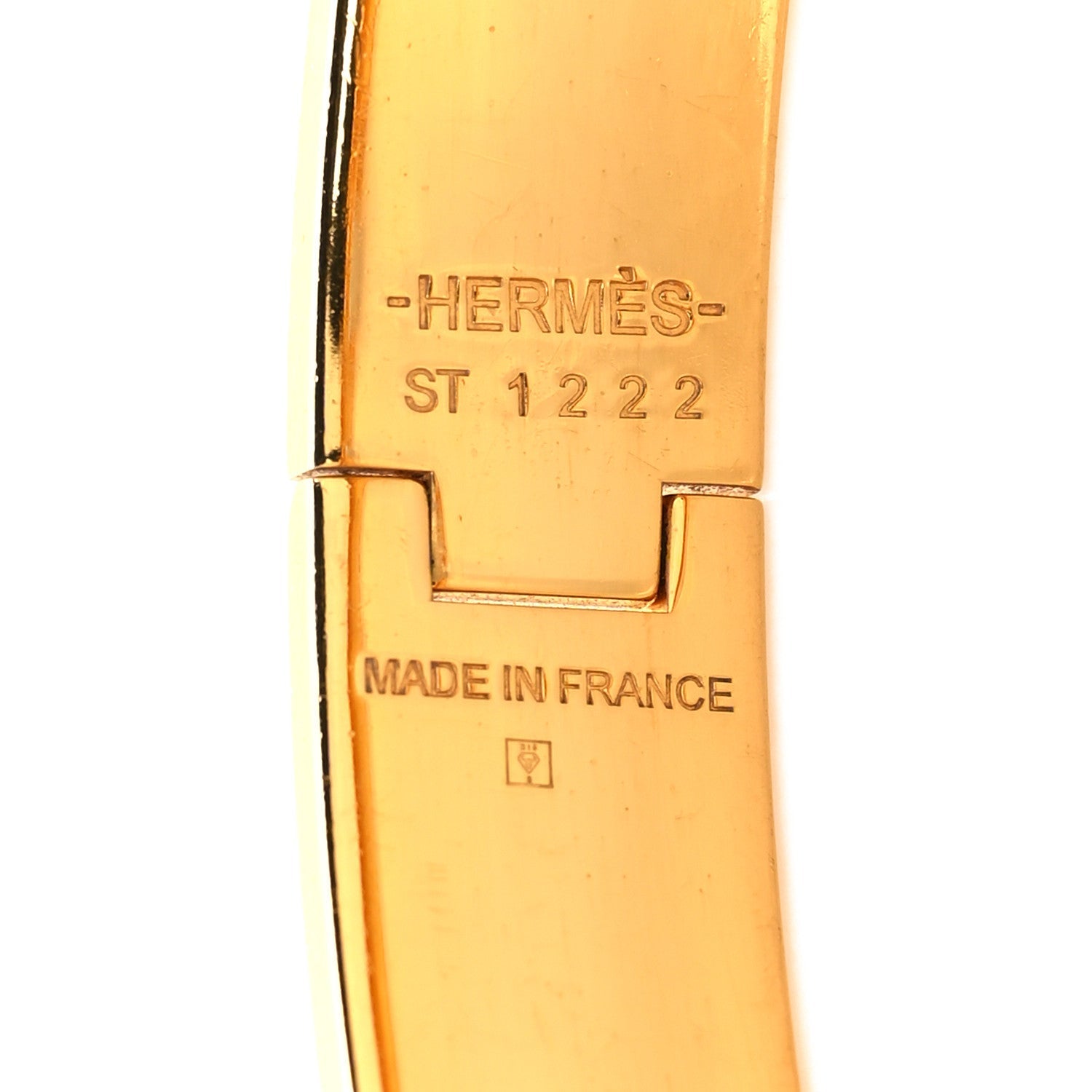 Enamel Narrow Clic Clac H Bracelet GM White