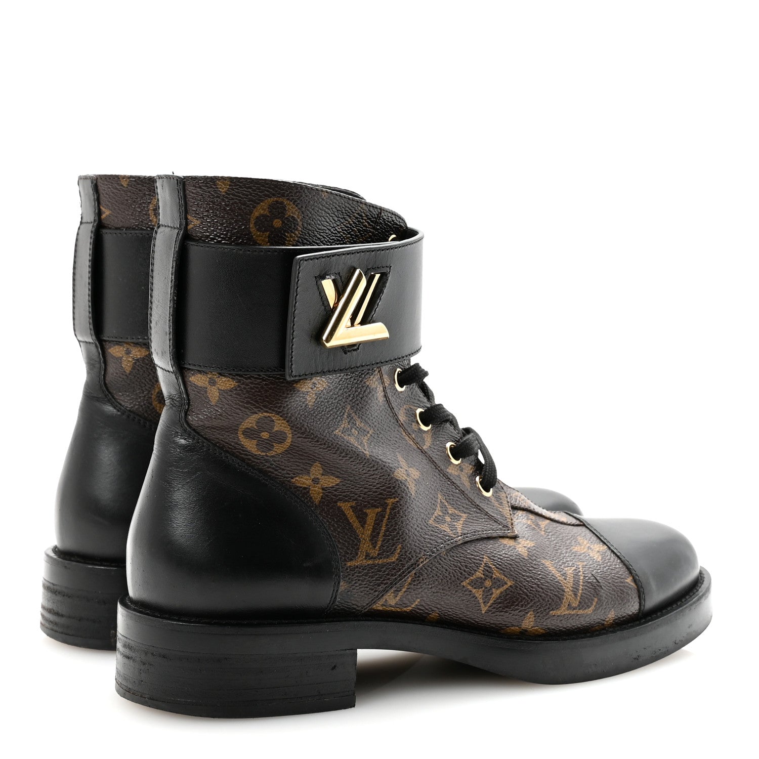 Calfskin Monogram Wonderland Flat Ranger Boots 40 Black
