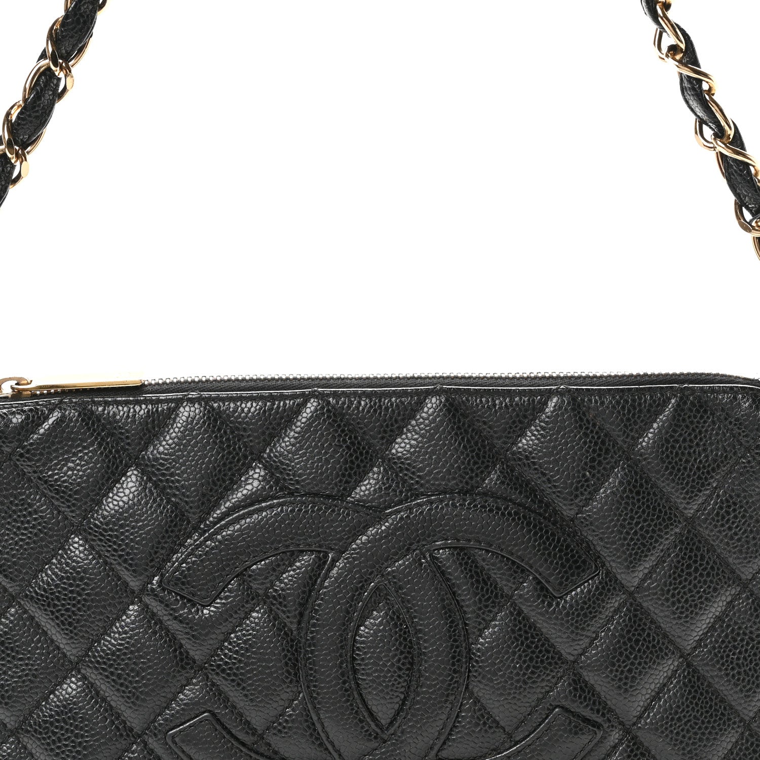 Caviar Quilted Timeless CC Shoulder Bag Black