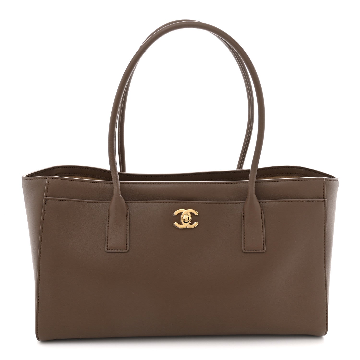 Calfskin Archetype Small Shopping Tote Brown