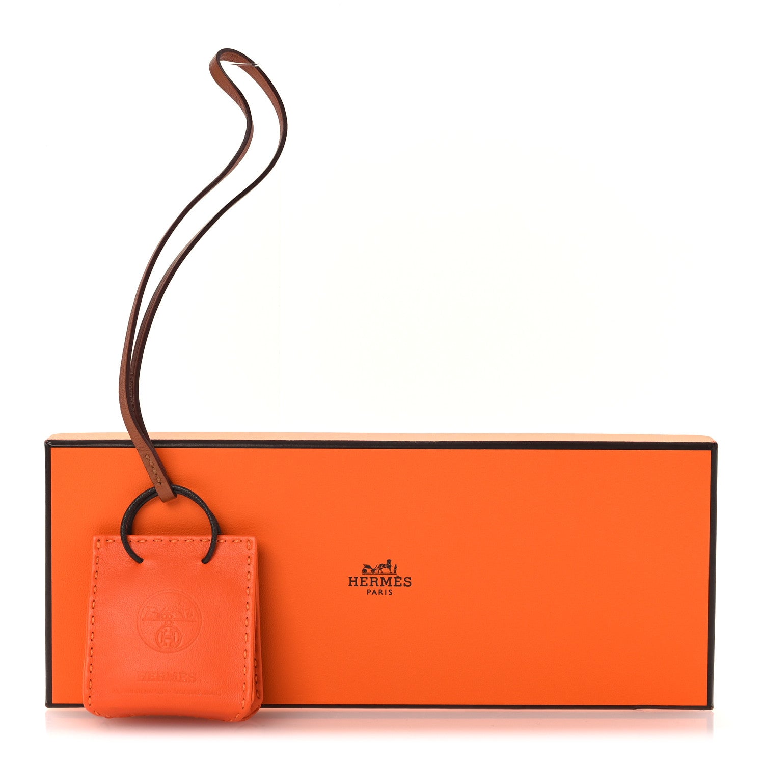 Milo Lambskin Swift Shopping Bag Charm Feu Gold