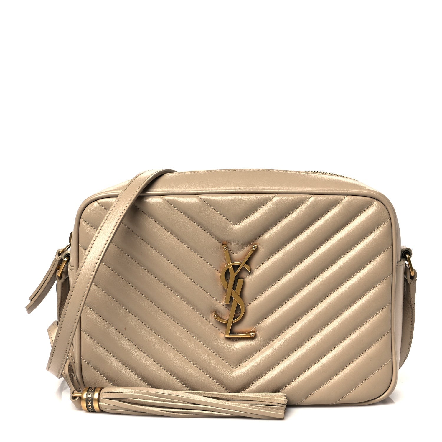 Calfskin Matelasse Monogram Lou Camera Bag Nude Powder