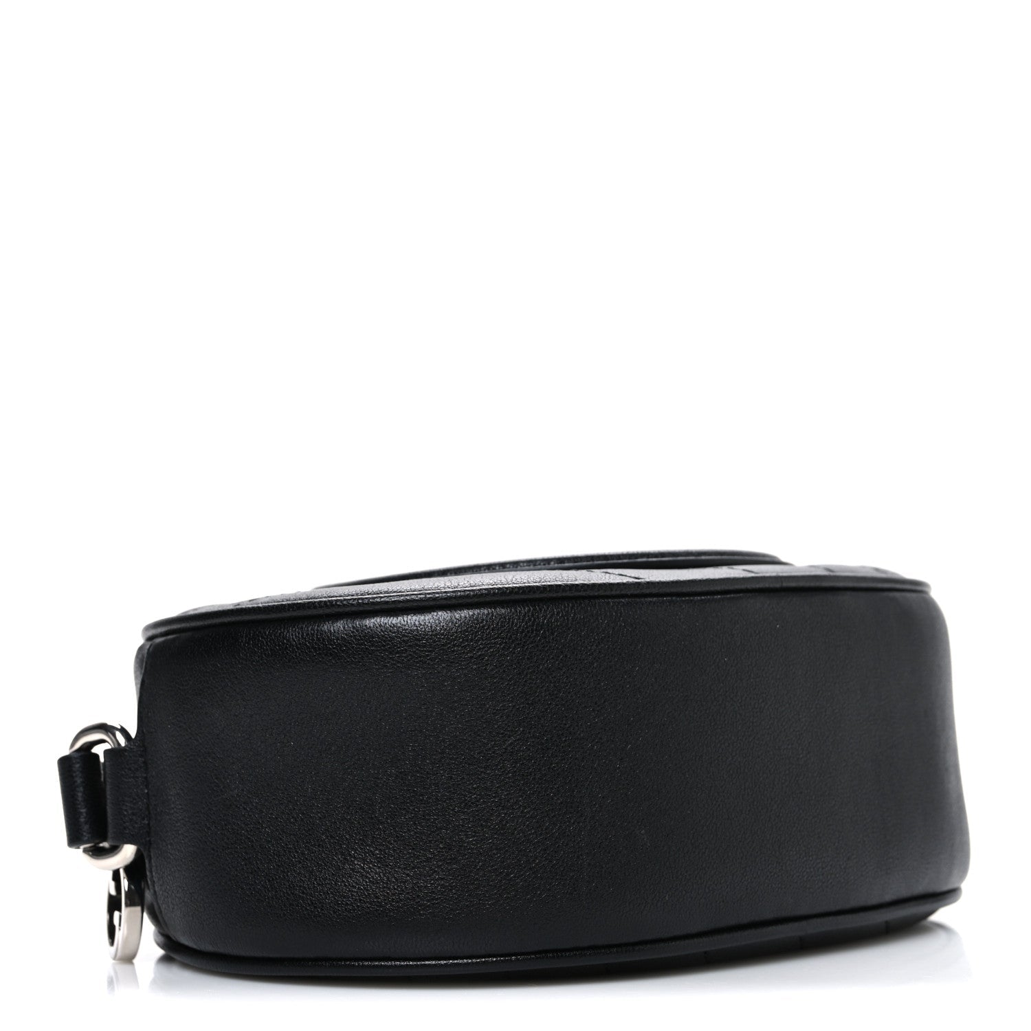 Sakai Be Green Calfskin Diagonal Stitched Mini Blondie Shoulder Bag Black