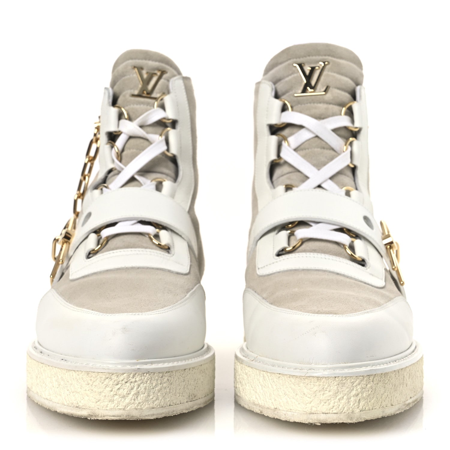 Calfskin Suede Mens Creeper Ankle Boots 9 White