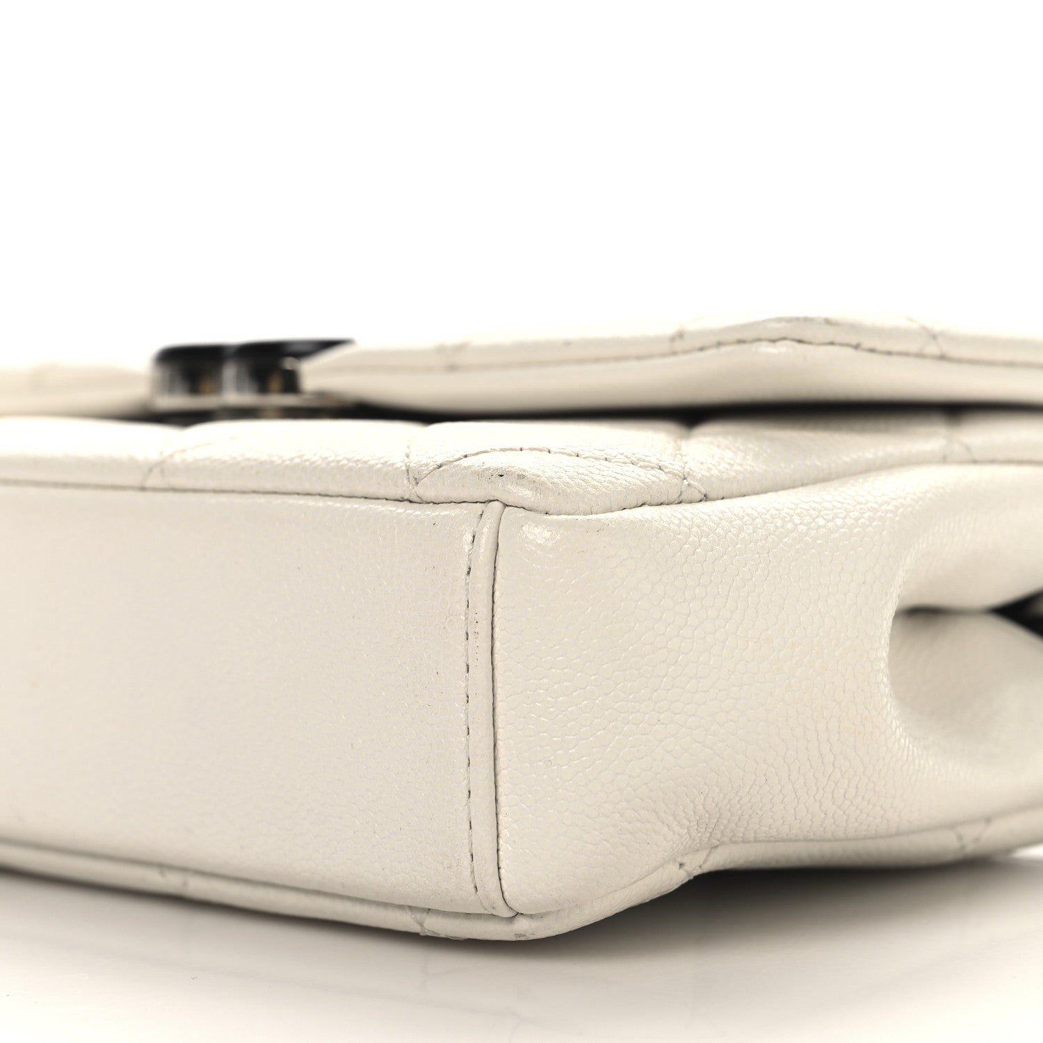 Caviar Quilted My Everything Small Flap White Black