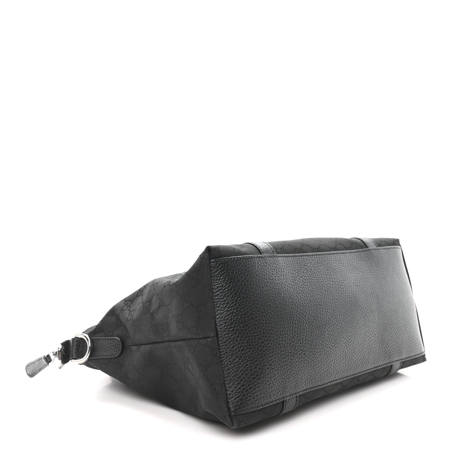 Nylon Monogram Medium GG Charm Dome Satchel Black