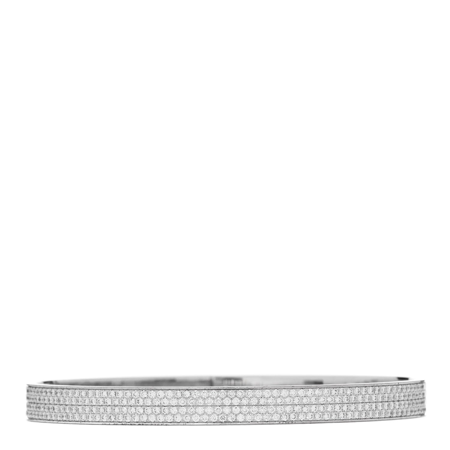 18K White Gold Diamond PM Kelly Full Pave Bracelet ST