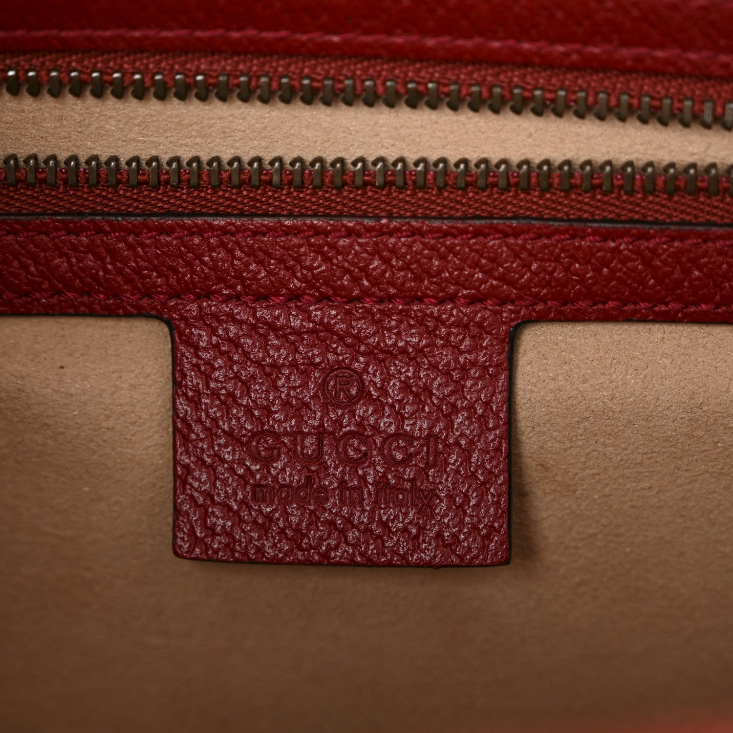 GG Supreme Monogram Small Queen Margaret Top Handle Bag Red