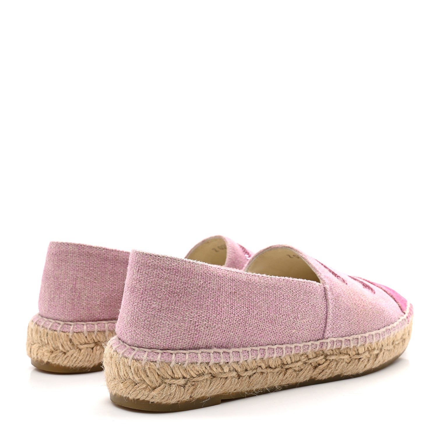 Toile Sequin CC Espadrilles 36 Pink Dark Pink
