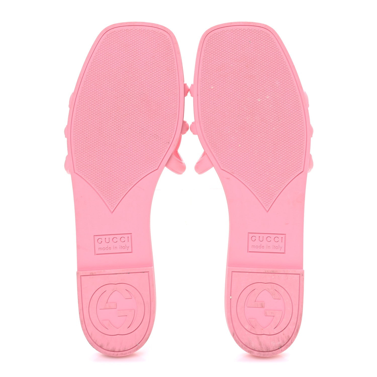 Rubber Interlocking G Womens Slide Sandals 38 Wild Rose