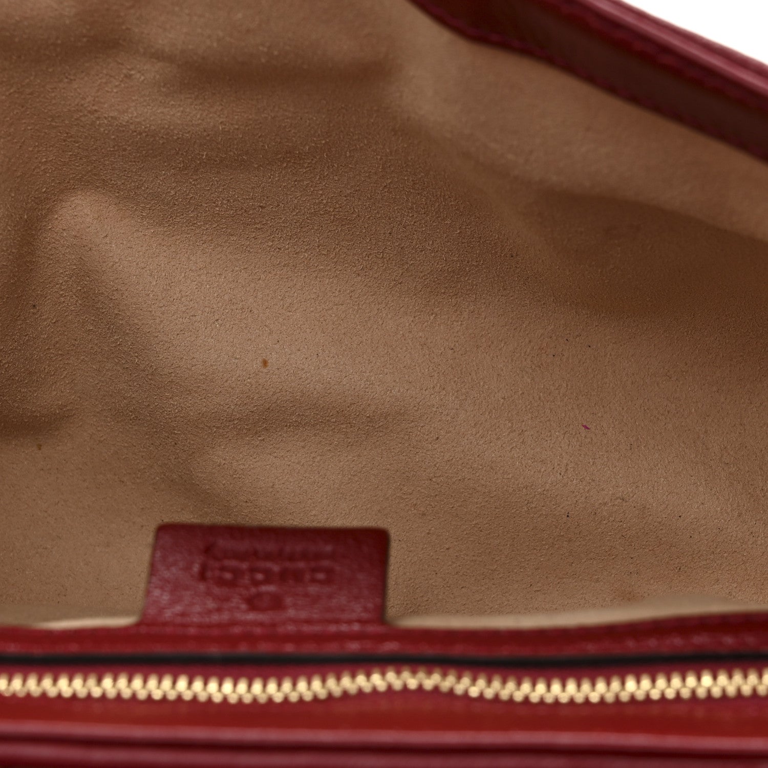 Monogram Azalea Calfskin Matelasse Diagonal Mini GG Marmont Shoulder Bag Beige Ebony New Cherry Red