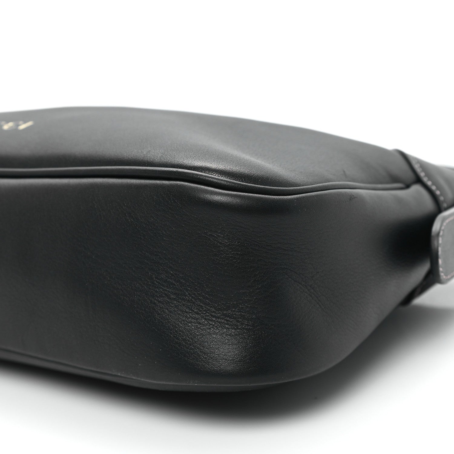 Calfskin Medium Emblem Shoulder Bag Black
