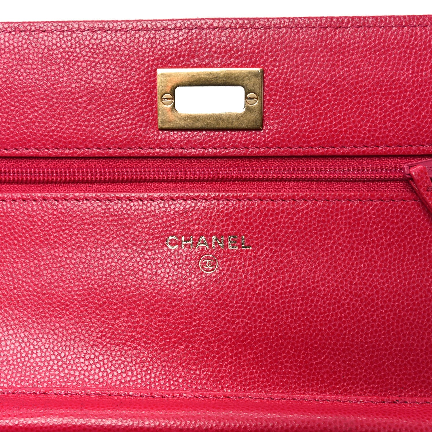 Caviar Quilted 2.55 Reissue Wallet On Chain WOC Dark Pink