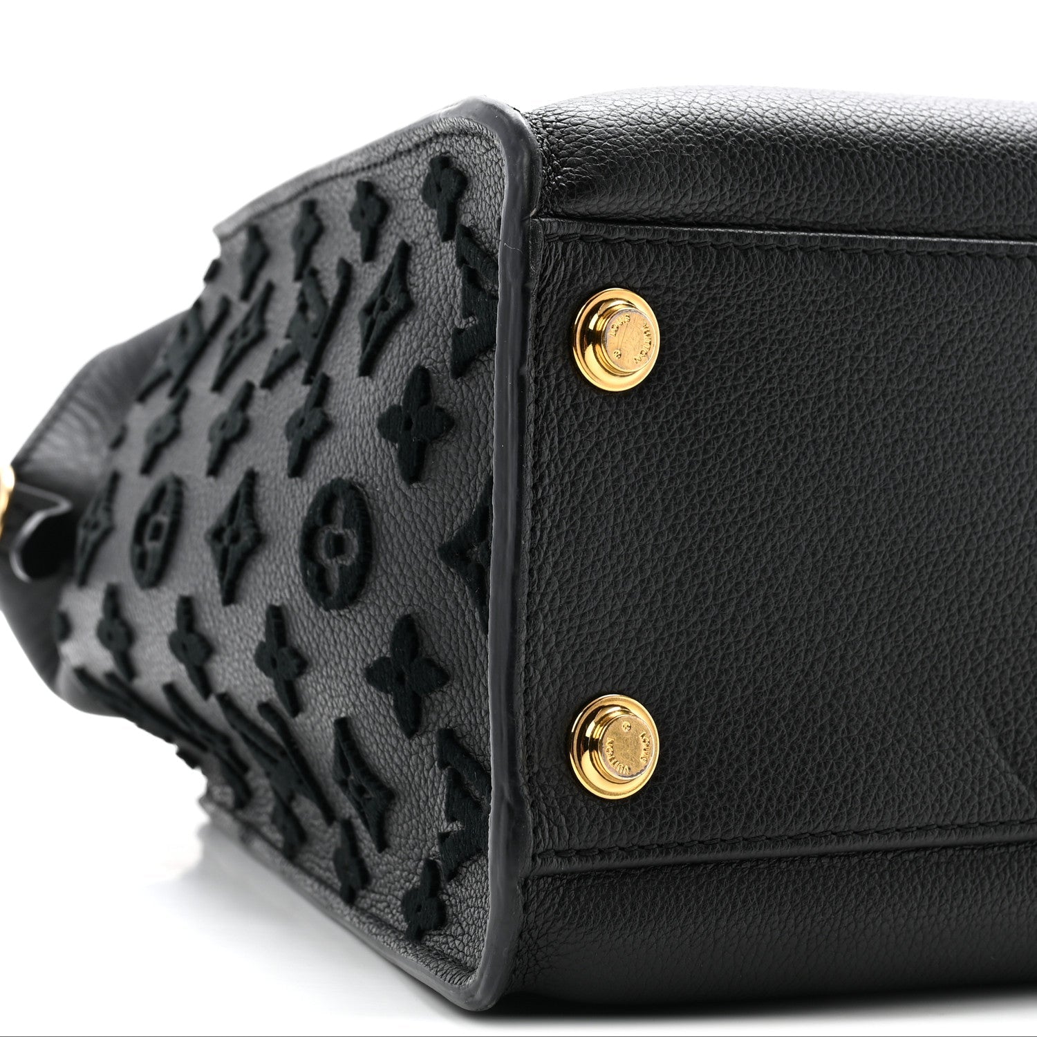 Calfskin Monogram Tufting On My Side Black