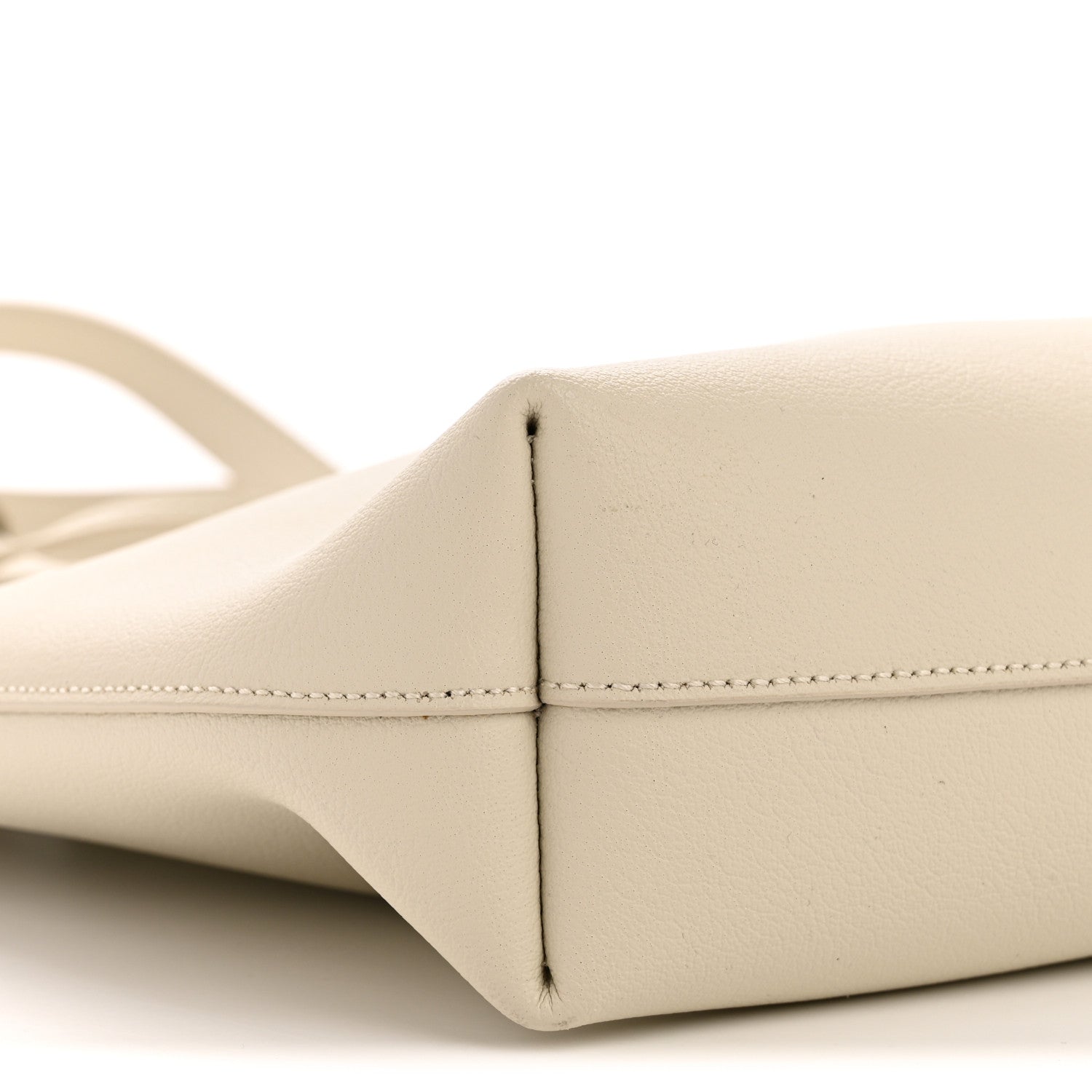 Calfskin North South Shopping Tote Crema Soft