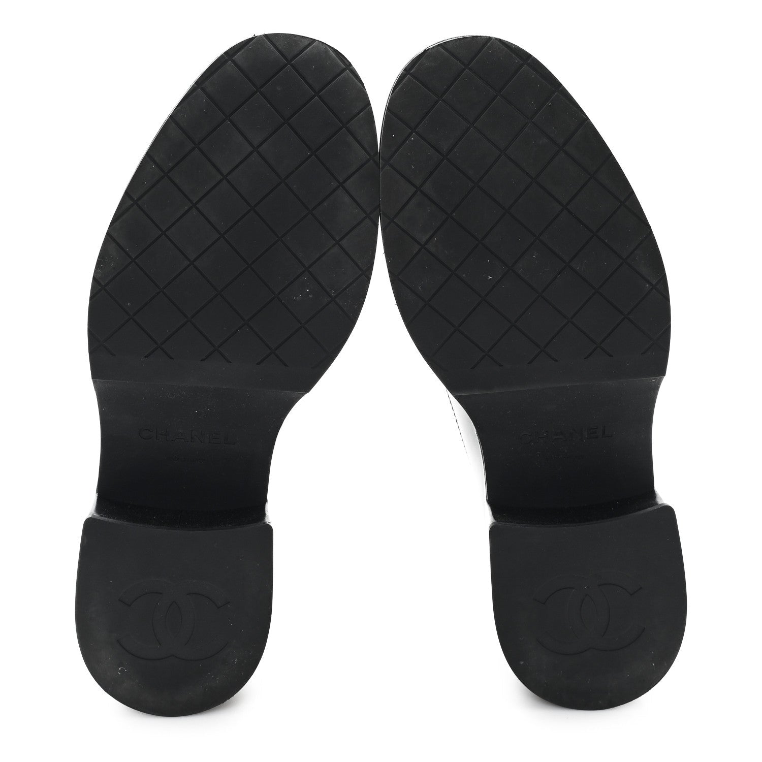 Calfskin CC Platform Loafers 38 Black