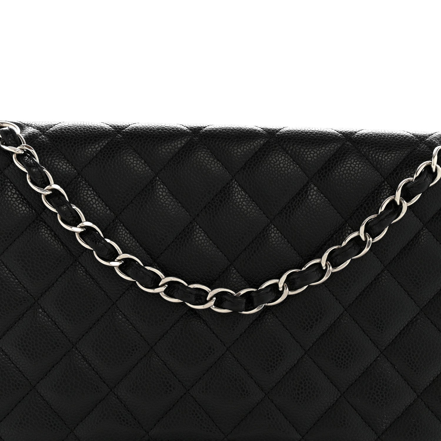 Caviar Quilted Maxi Double Flap Black