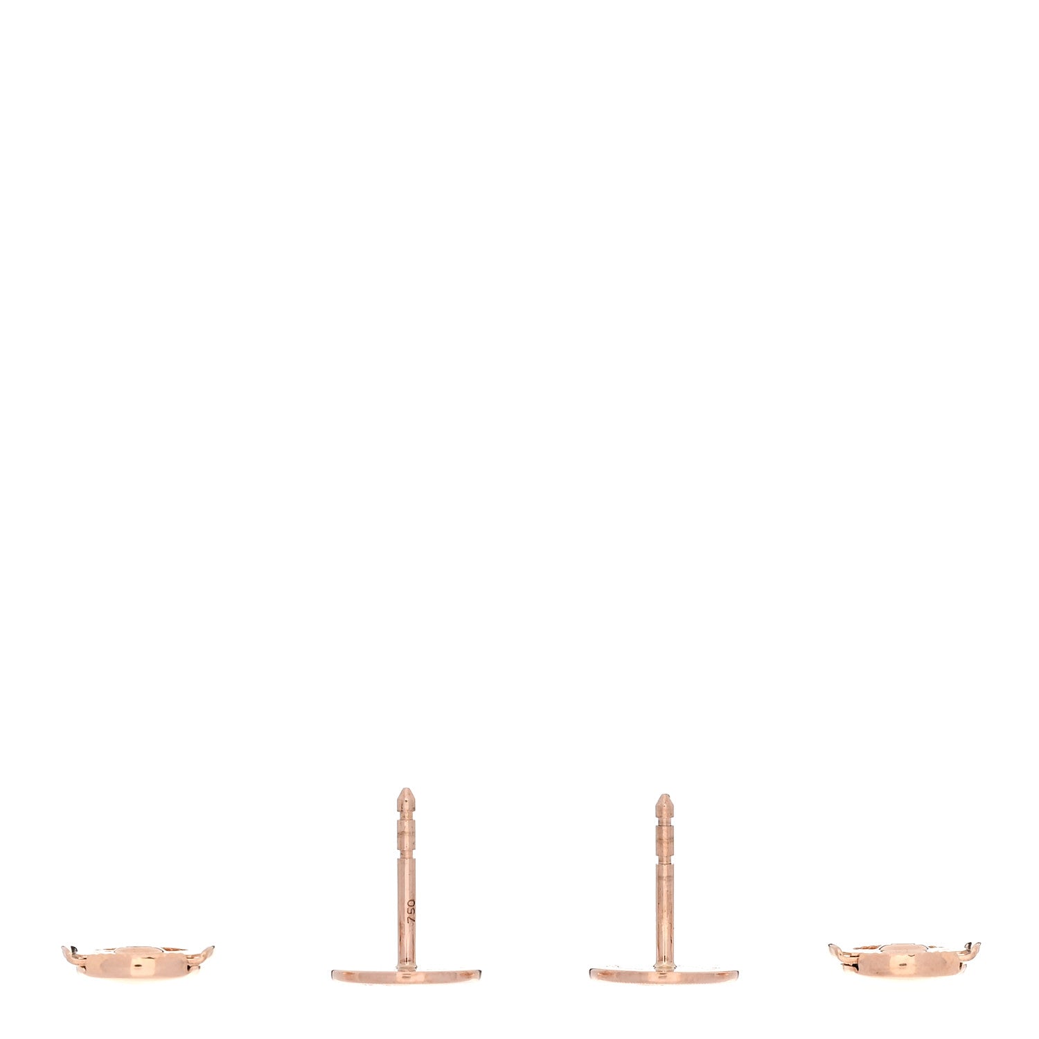 18K Rose Gold TPM Ex-Libris Stud Earrings