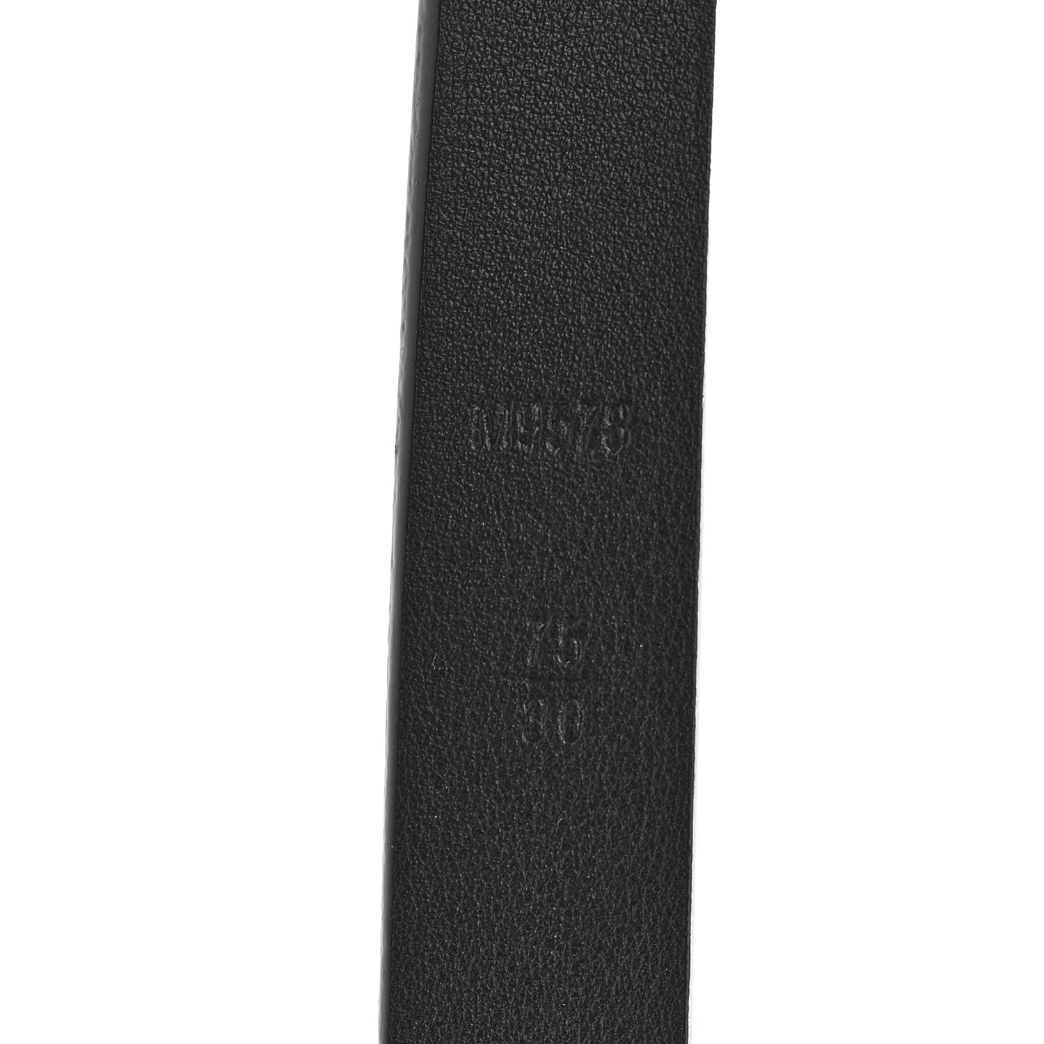 Calfskin Embossed LV Initiales 20mm Belt 75 30 Black