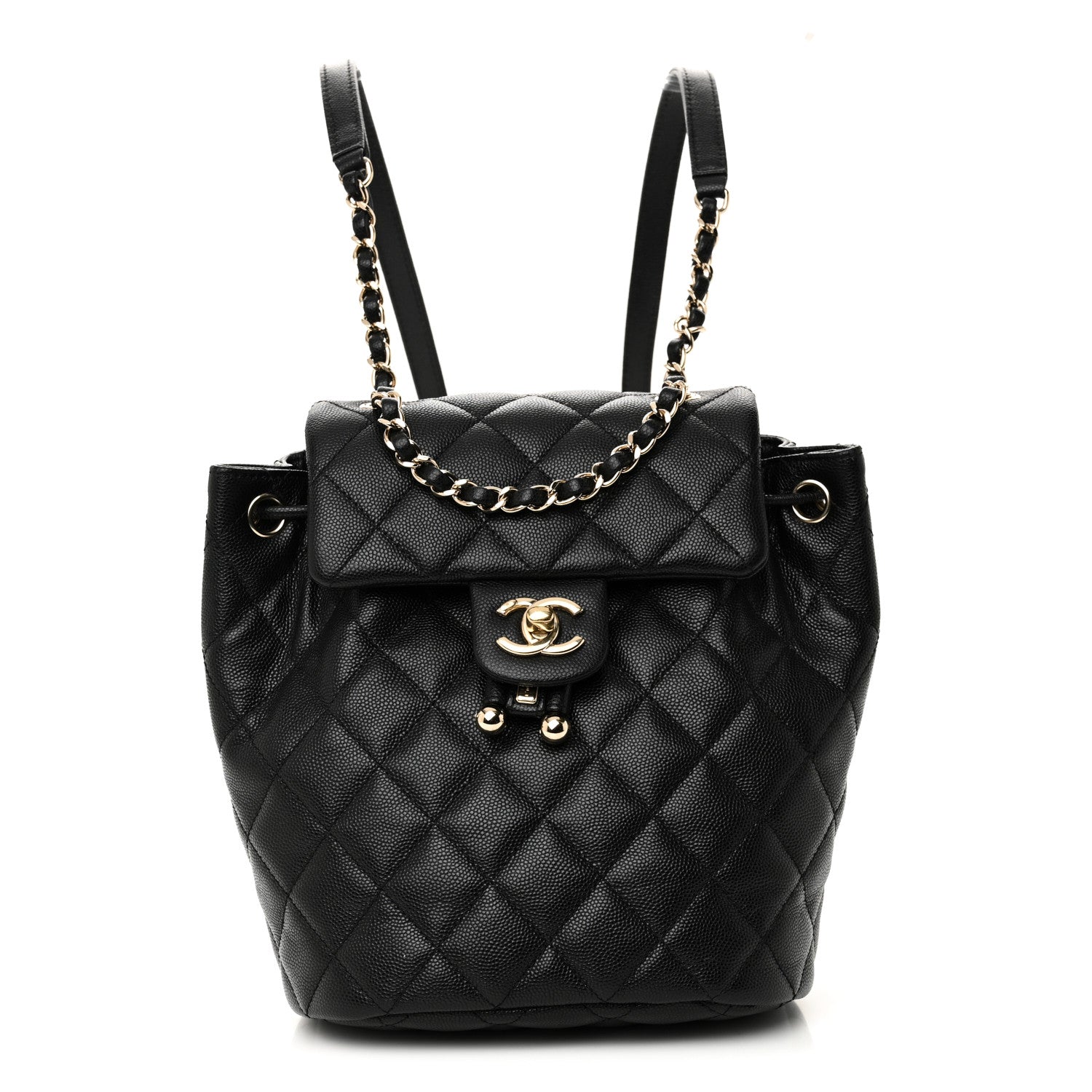 Caviar Quilted Mini Urban Spirit Backpack Black