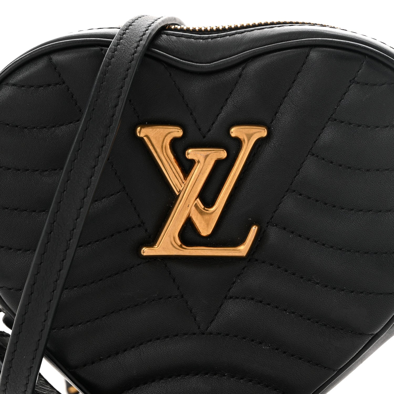 Calfskin New Wave Heart Bag Black