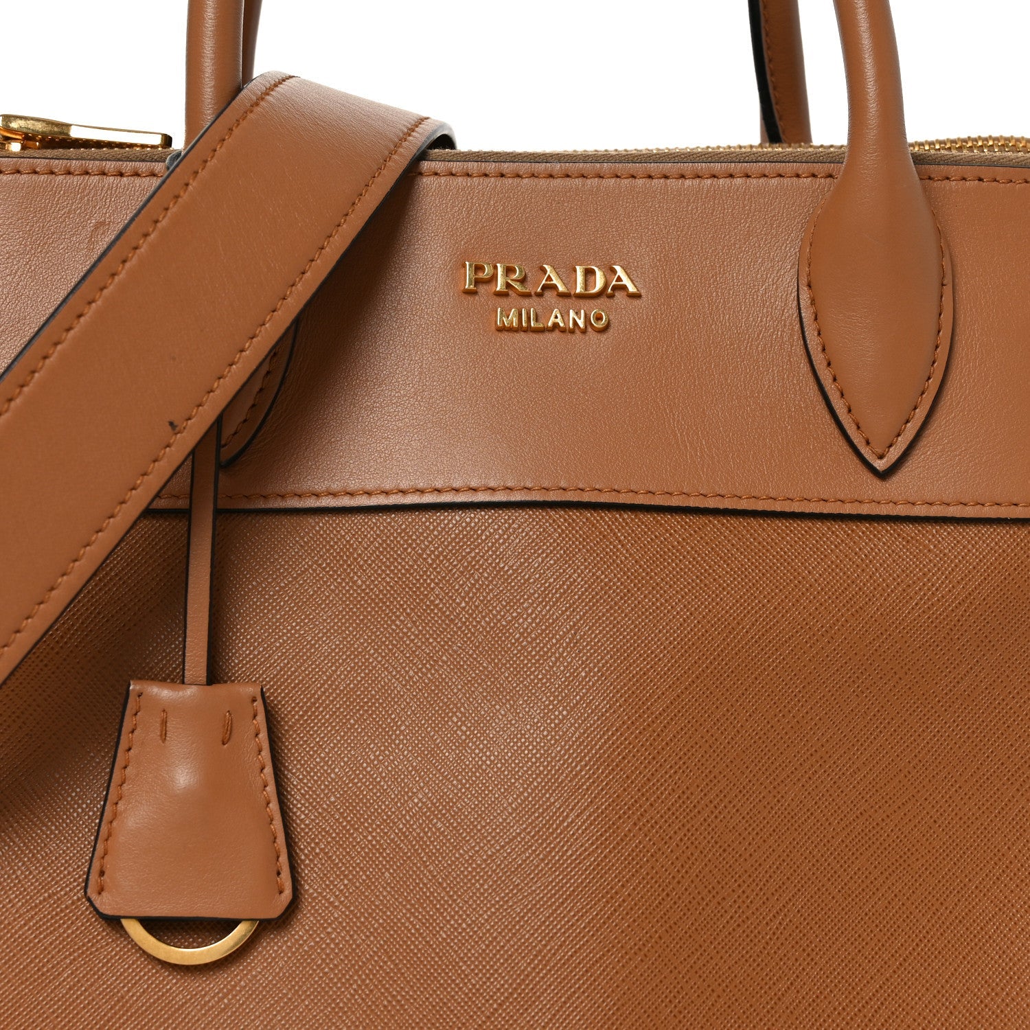 Saffiano City Calf Medium Esplanade Tote Caramel